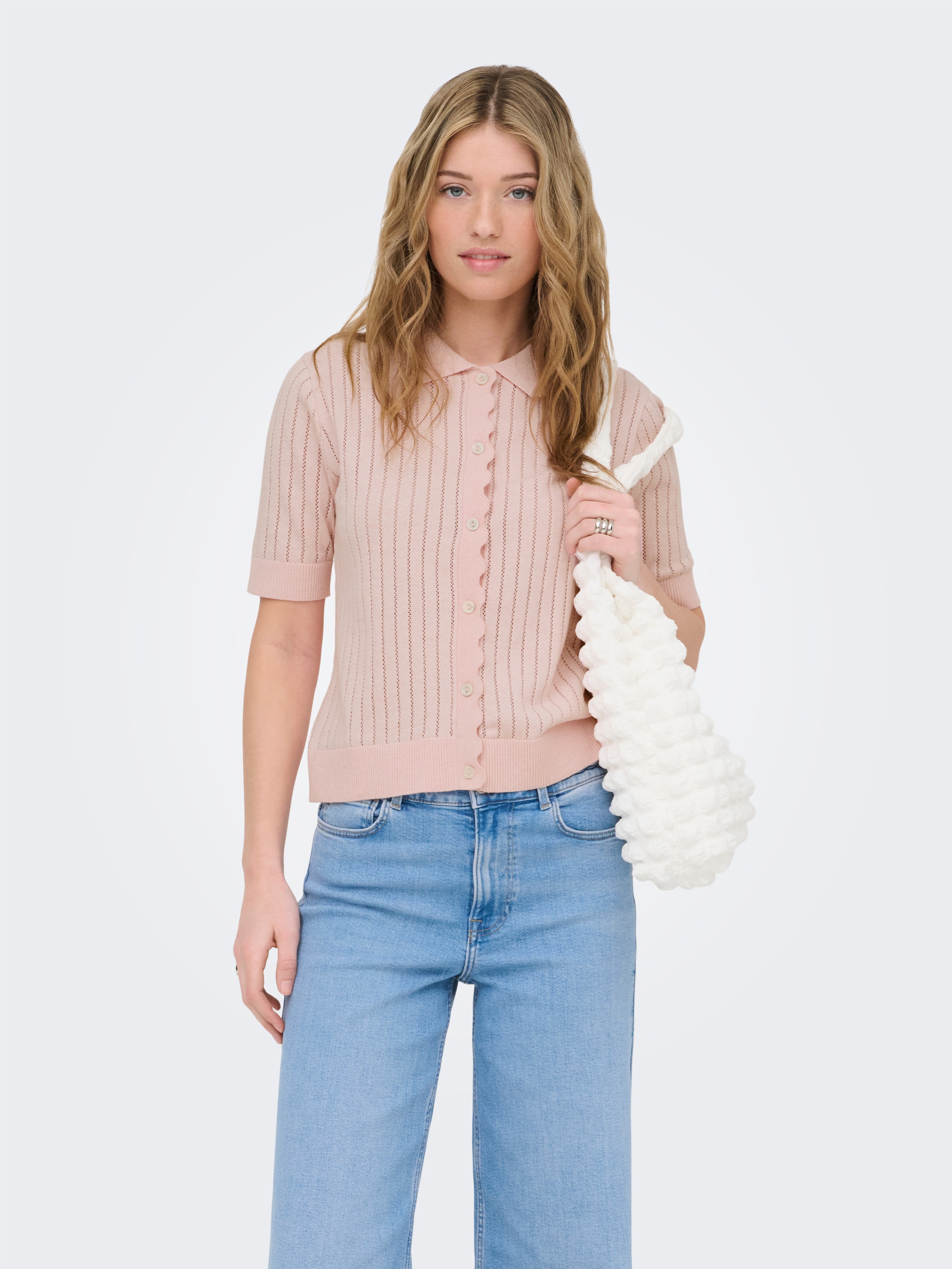 ONLY Strickjacke "ONLELMA POLO S/S CARDIGAN KNT NOOS" günstig online kaufen