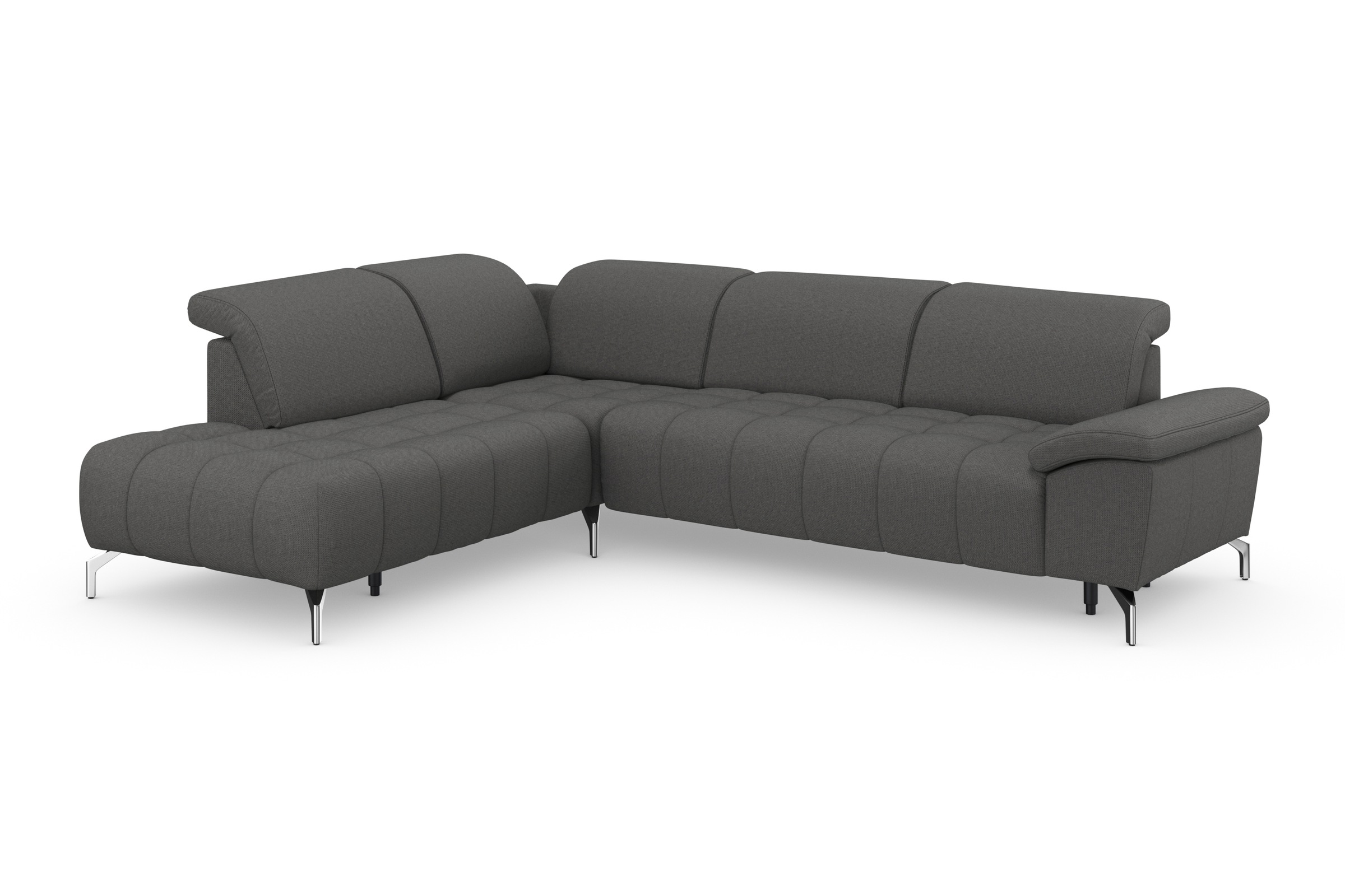 Thumbnail - sit&more Ecksofa "Cool L-Form" wahlweise mit Kopfteilverstellung und Vorziehsitz, motorisch