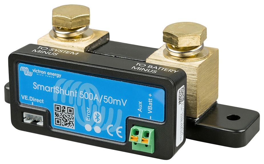 offgridtec Batteriewächter "SmartShunt 500A", (Packung, 3 tlg.), mit Bluetooth-Modul-LED-Anzeige, App-Bedienung, All-in-