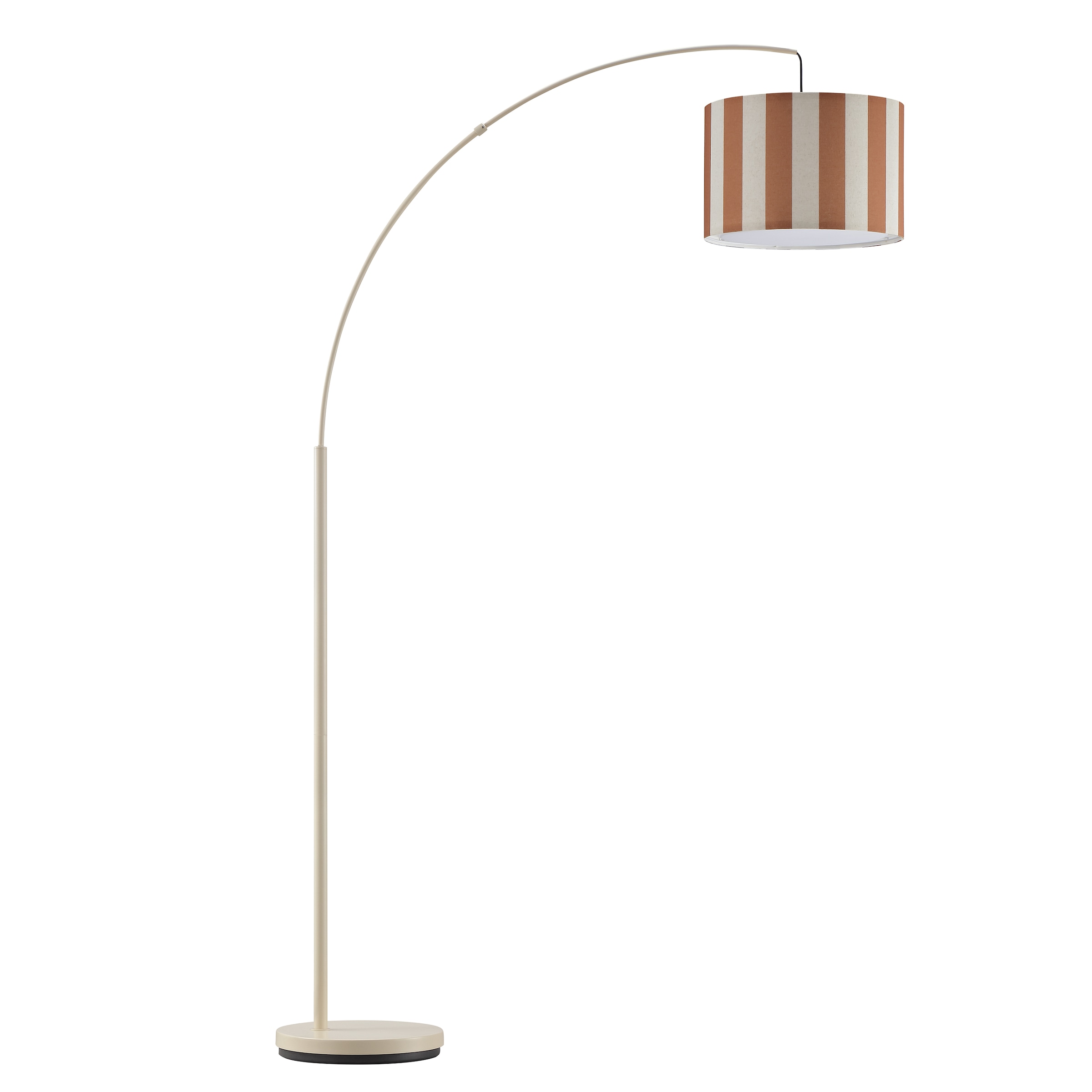 OTTO HOME Stehlampe "Stellan", 1, Ø 36cm H: 180cm, 1 Stk., beige, Wohnzimmer, Leuchten, Bogenlampe Textilschirm Stoff Ø 36cm, E27, Fußschalter,