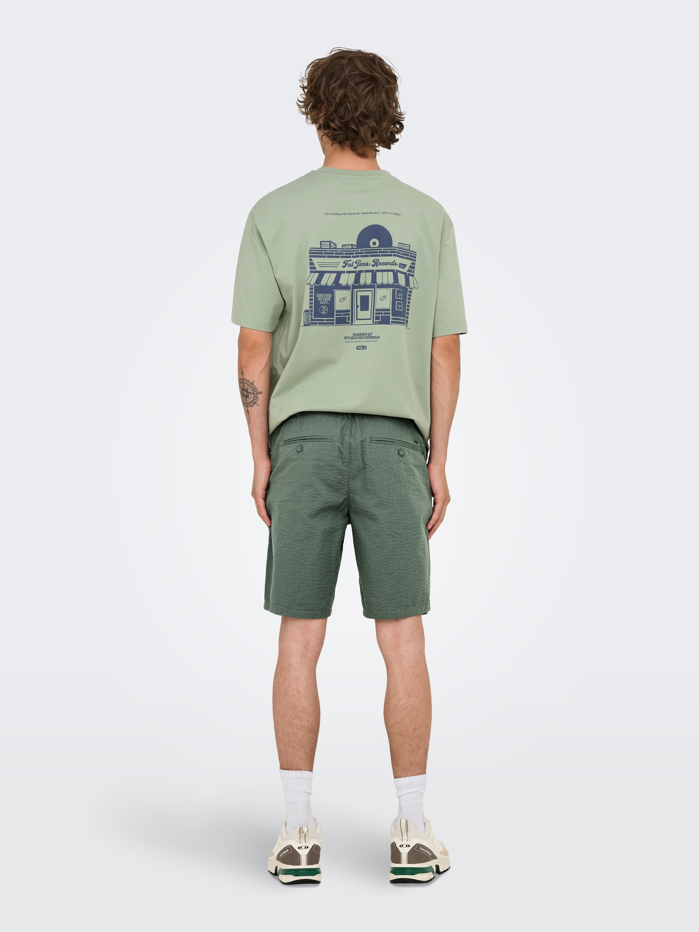 ONLY & SONS Shorts »ONSLEO LIFE 0009 SEERSUCKER SHORTS NOOS«