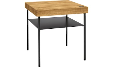 Birkenstock Nachttisch »Iona«, mit Massivholz-Tischplatte & Metall-Ablage kaufen