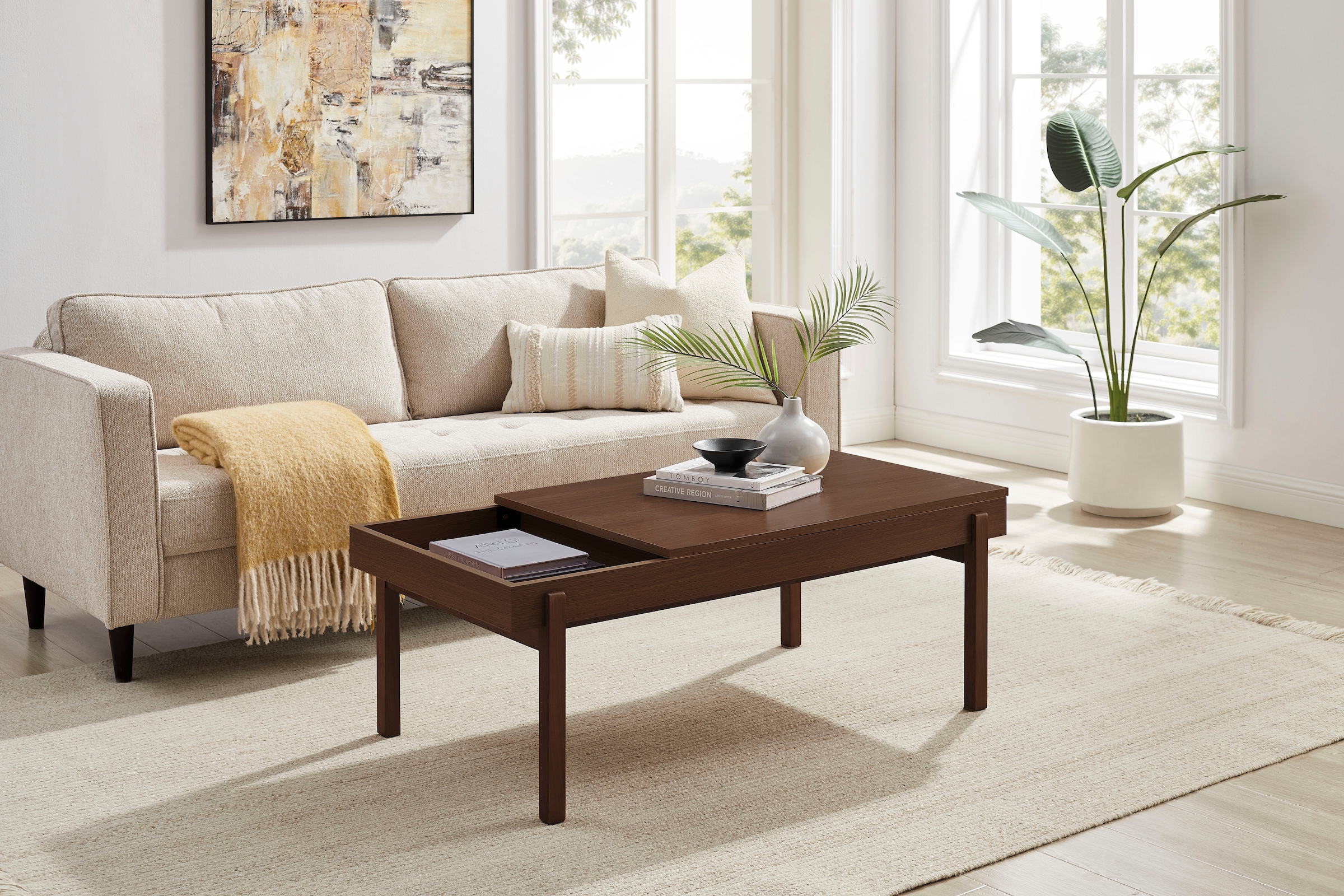 OTTO home Couchtisch "Norwin" Melaminoberfläche und robustes Gestell aus Es günstig online kaufen