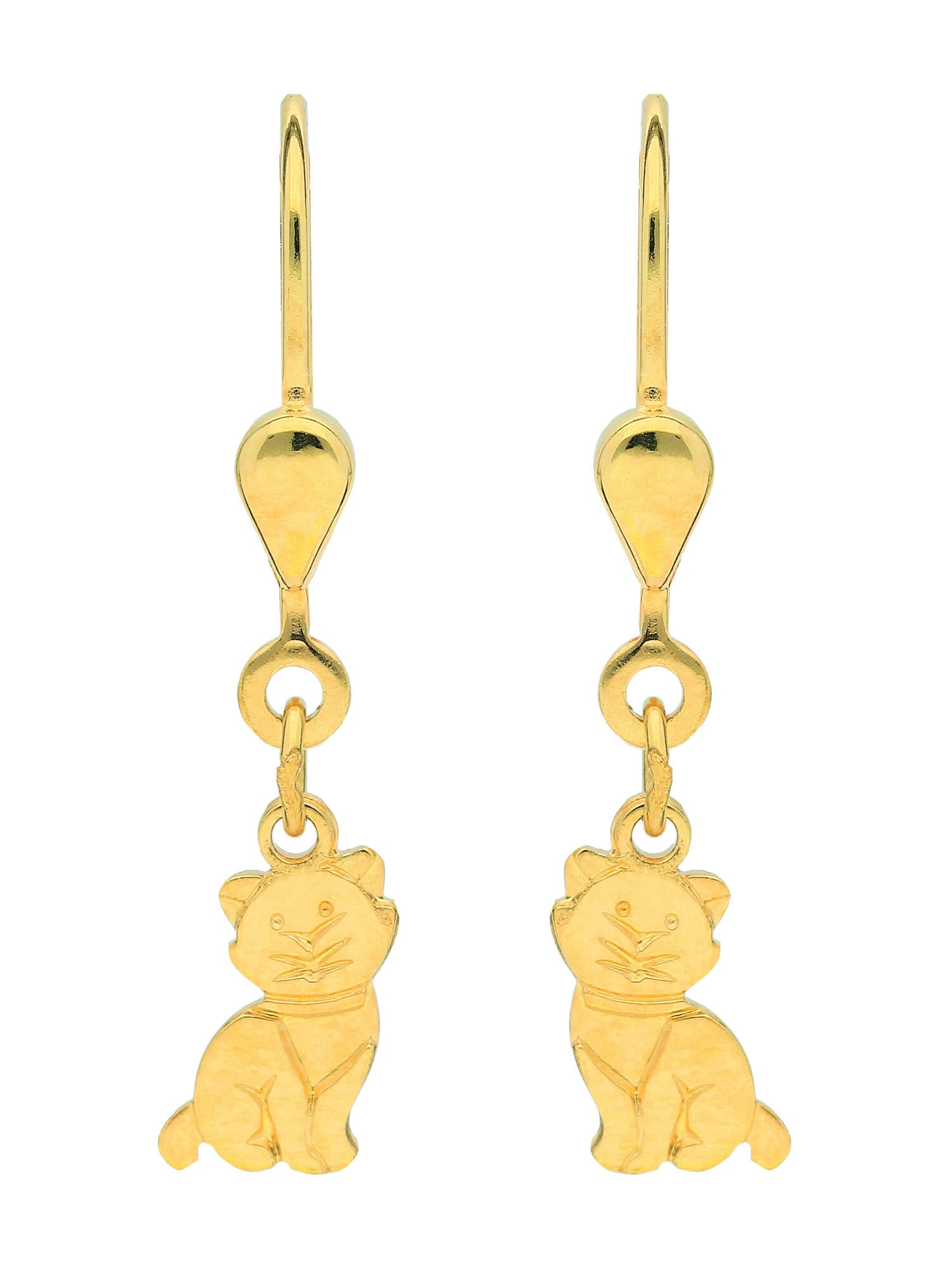 Adelia´s Paar Ohrhänger BAUR Goldschmuck | Katze«, Ohrringe Damen Gold für »585 bestellen Ohrhänger