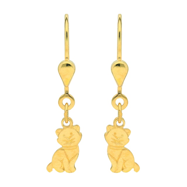 Adelia´s Paar Ohrhänger »585 Gold Ohrringe Ohrhänger Katze«, Goldschmuck  für Damen bestellen | BAUR