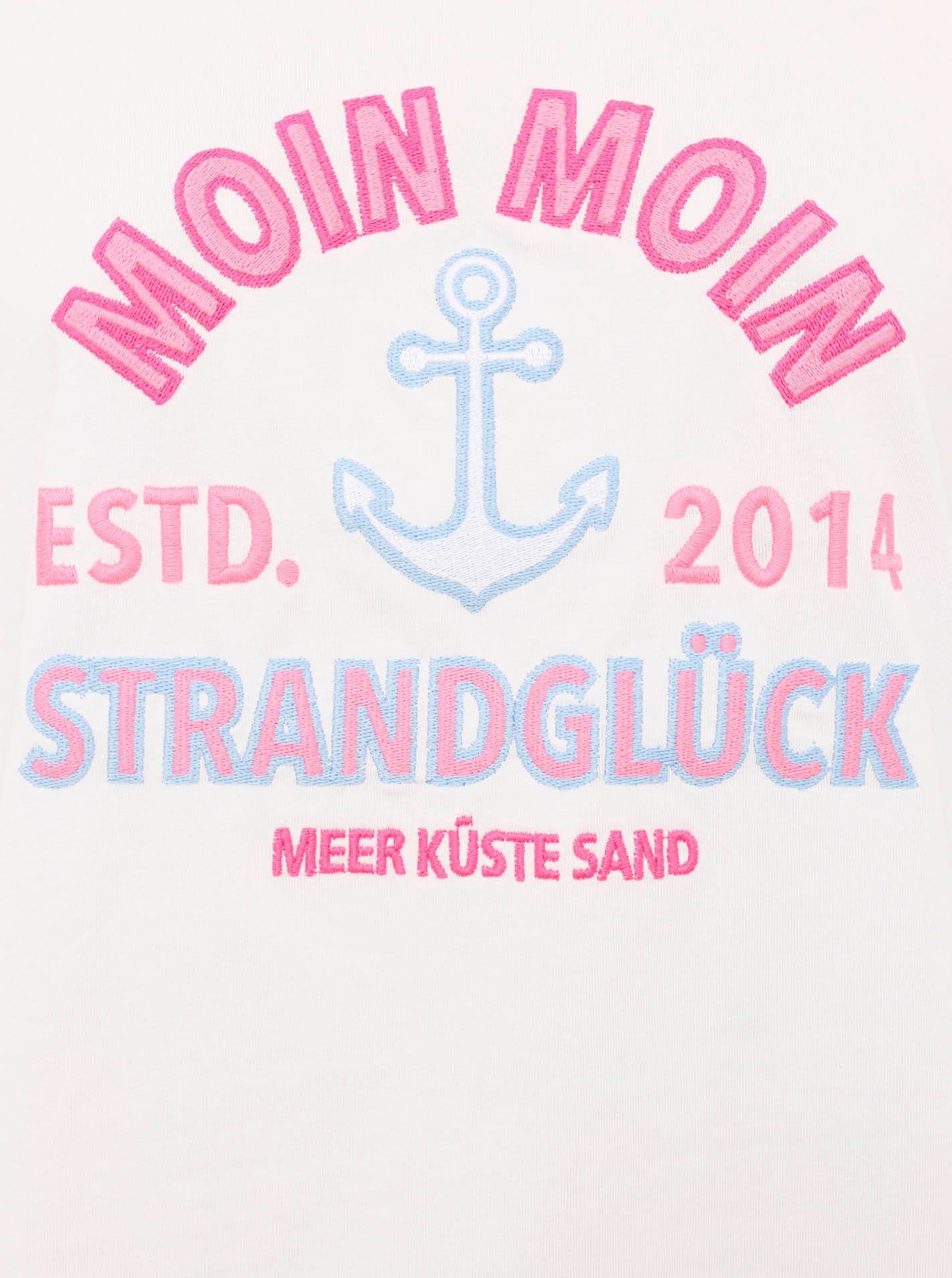 Zwillingsherz T-Shirt »"Moin Moin"«, Kurzarm, Rundhalsausschnitt, Stickerei, Schriftzüge
