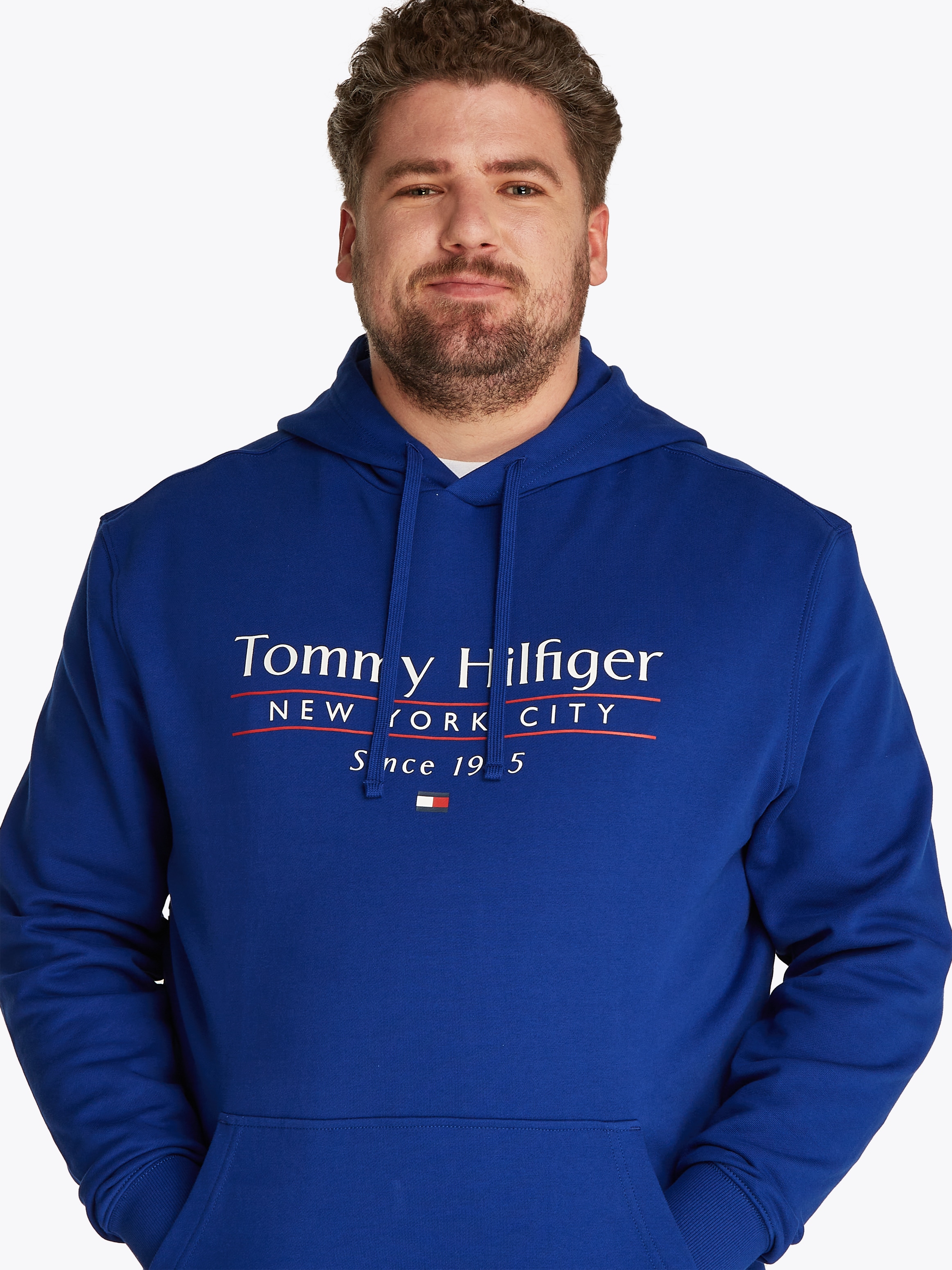 Tommy Hilfiger Big & Tall Kapuzensweatshirt »BT-HILFIGER CENTER STACK HOODY-B«, Große Größen