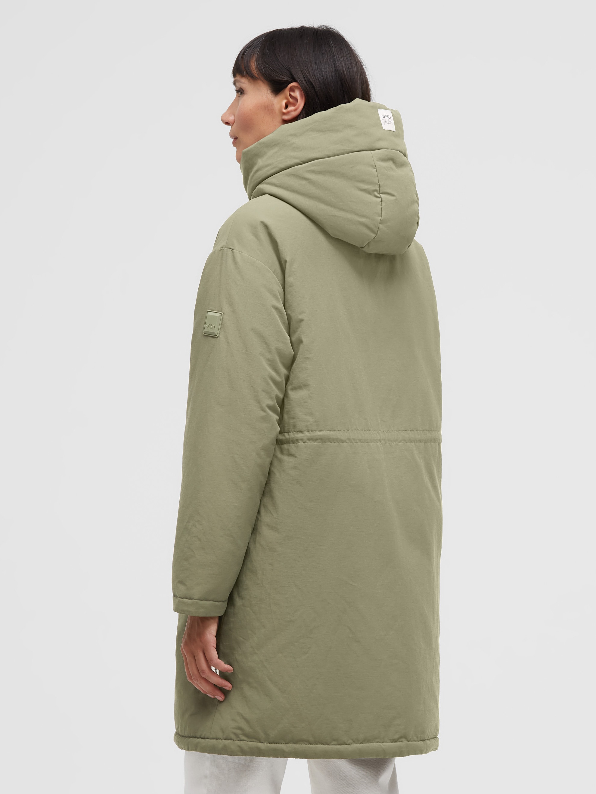 SENSES.THE LABEL Winterjacke mit Kapuze mit Zwei-Wege-Reißverschluss