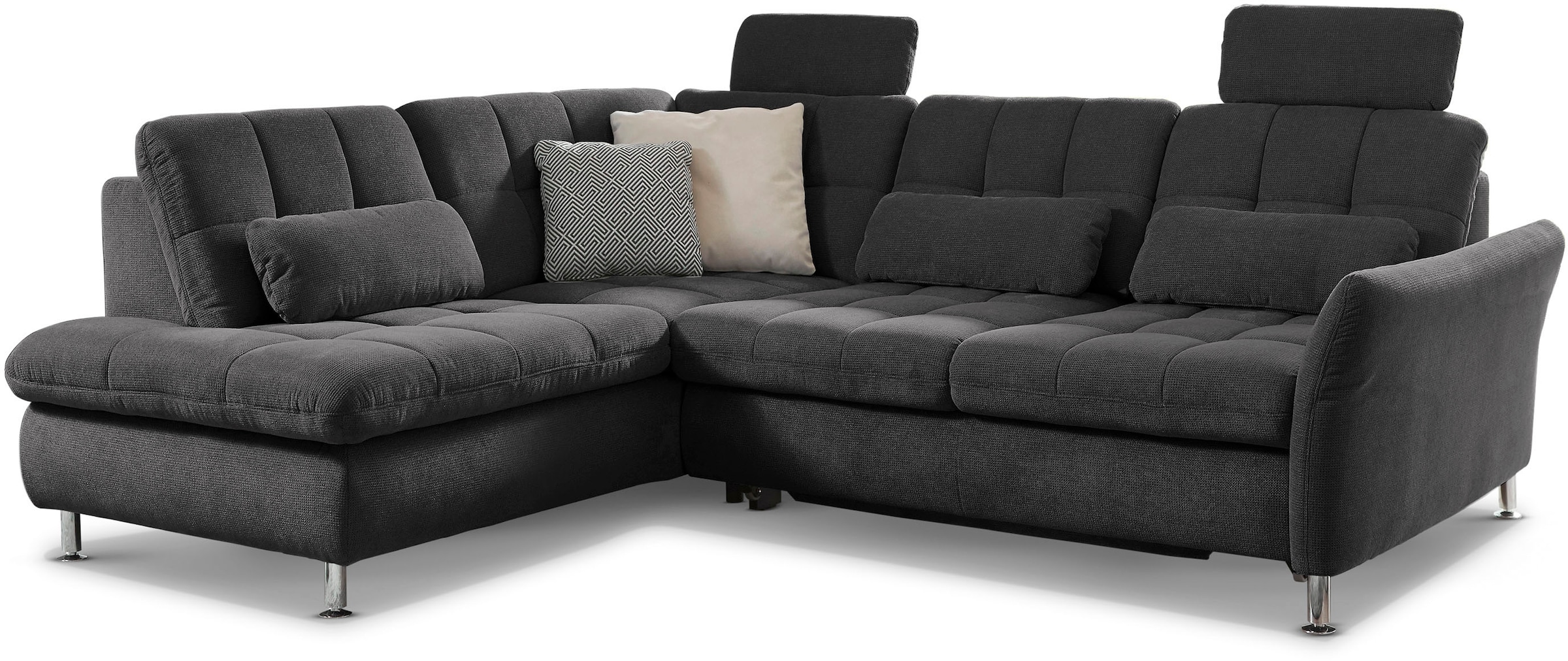 Die PlanBar Ecksofa "MP-IN20016 L-Form mit Kaltschaum-Polsterung" optional Kopfstützen & Schlaffunktion, mit Kaltschaum-Polsterung