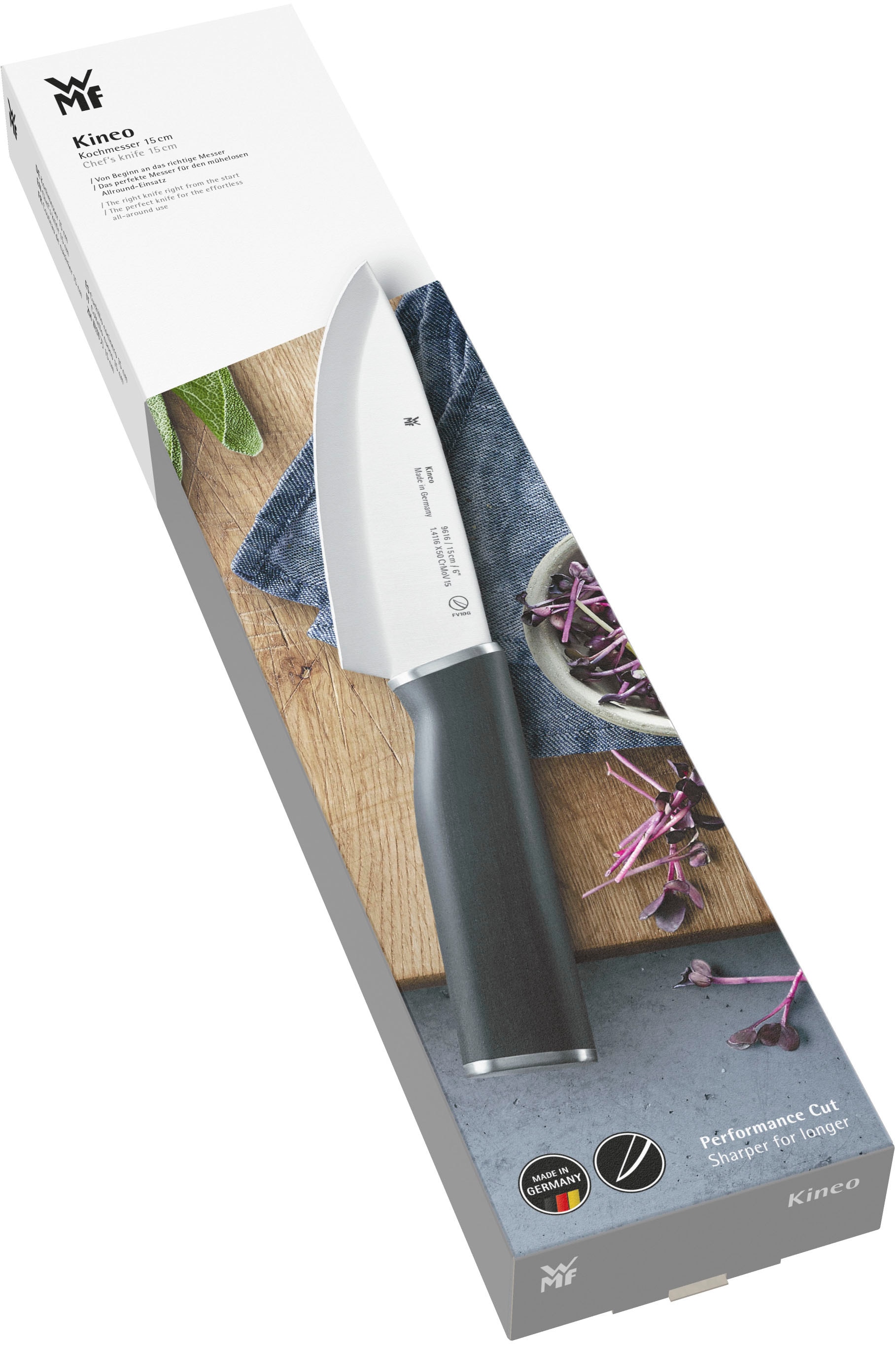 WMF Kochmesser »Kineo«, (1 tlg.), Performance Cut Technologie, hochwertiger Edelstahl, ergonomisch