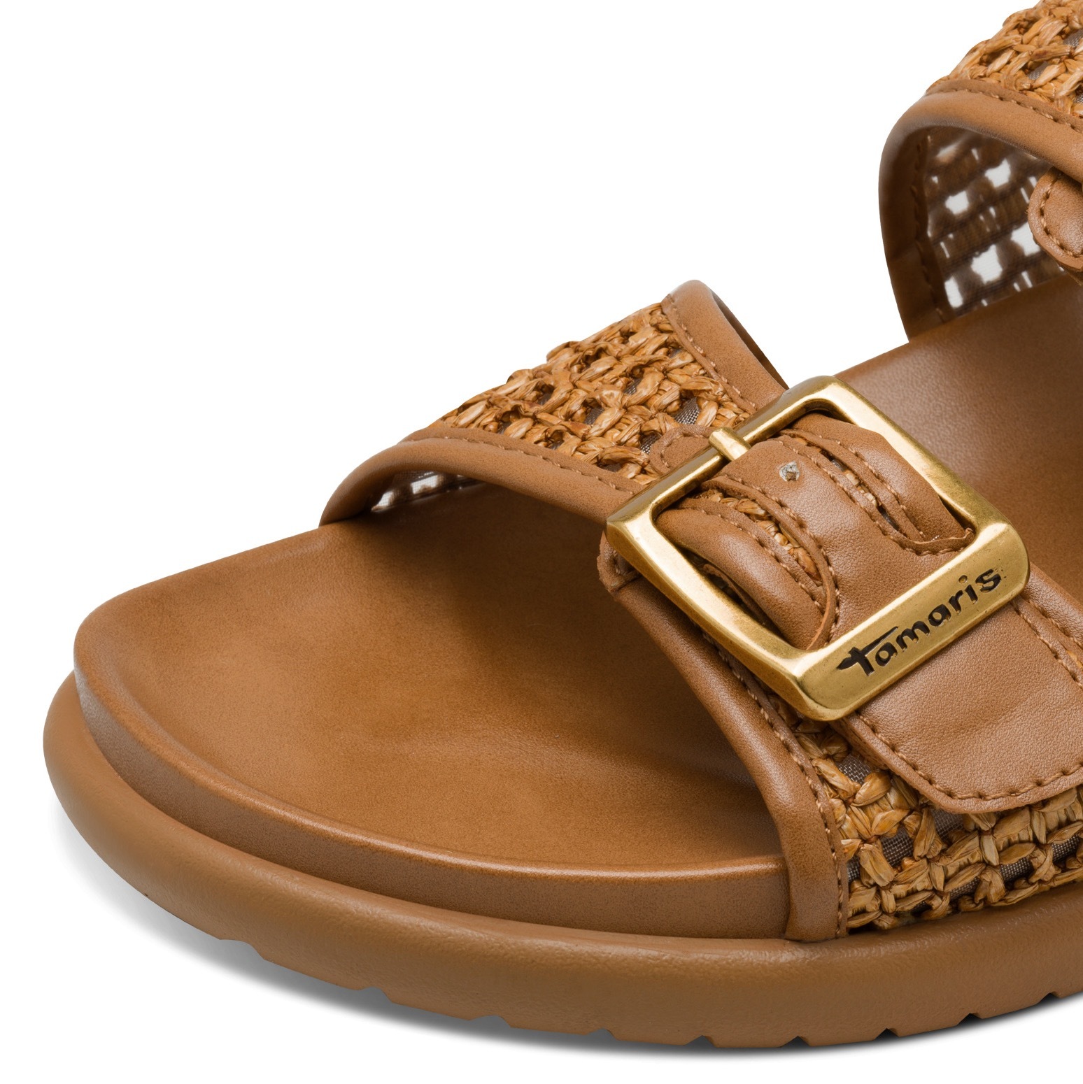Tamaris Pantolette, Plateau, Sommerschuh, Schlupfschuh mit verstellbaren Sc günstig online kaufen