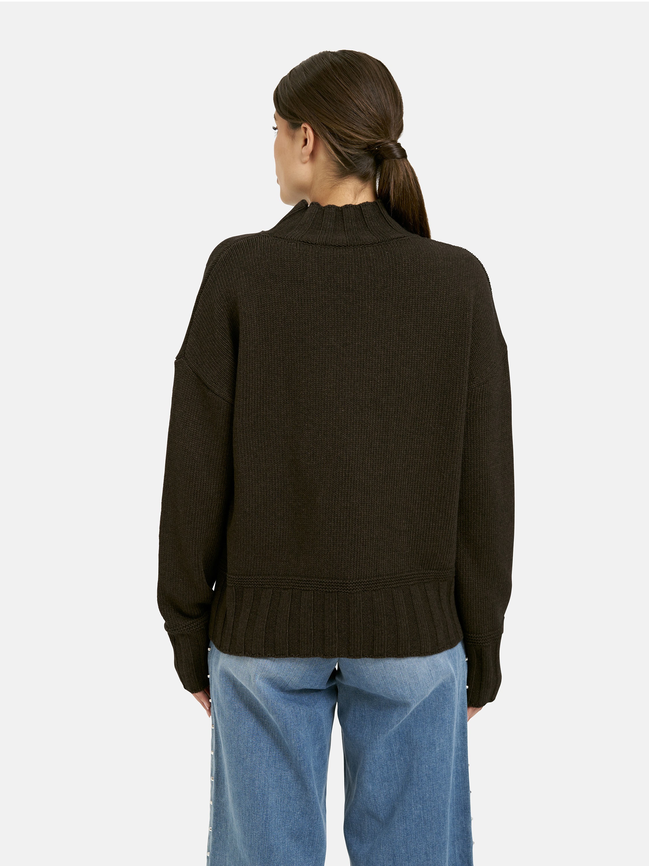 Milano Italy Rollkragenpullover mit überschnittener Schulter