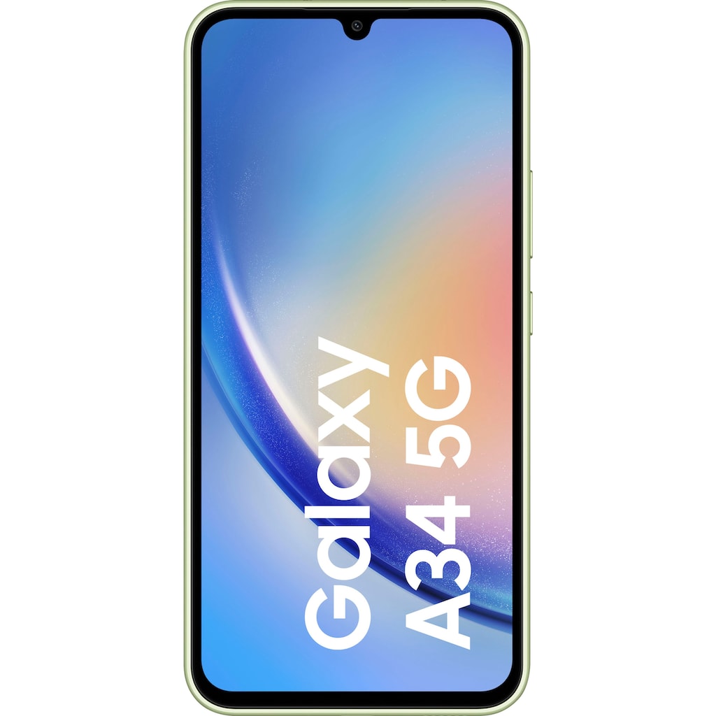 Samsung Smartphone »Galaxy A34 5G 128GB«, leicht grün, 16,65 cm/6,6 Zoll, 128 GB Speicherplatz, 48 MP Kamera