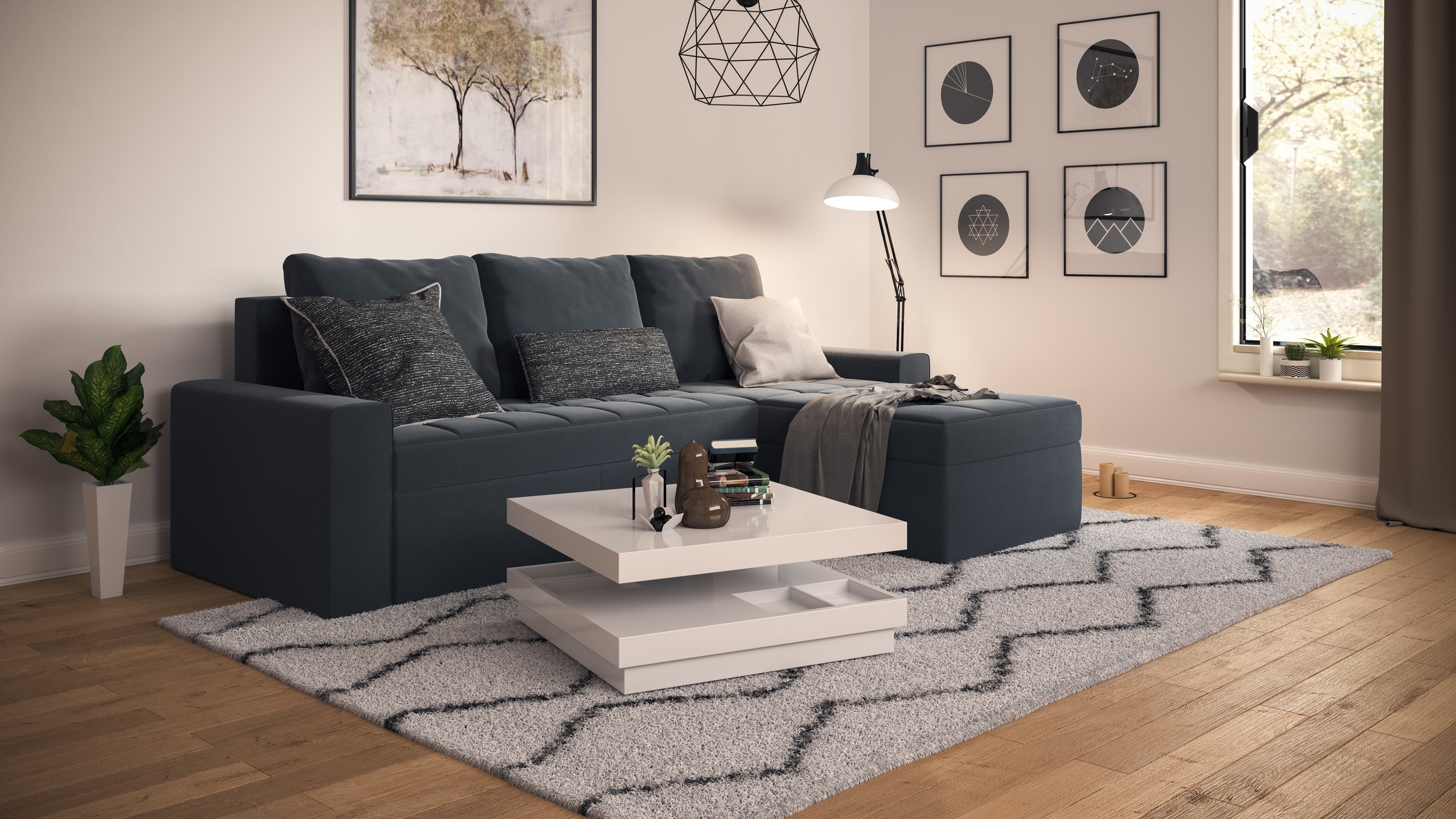 INOSIGN Ecksofa »Marik«, mit Bettfunktion