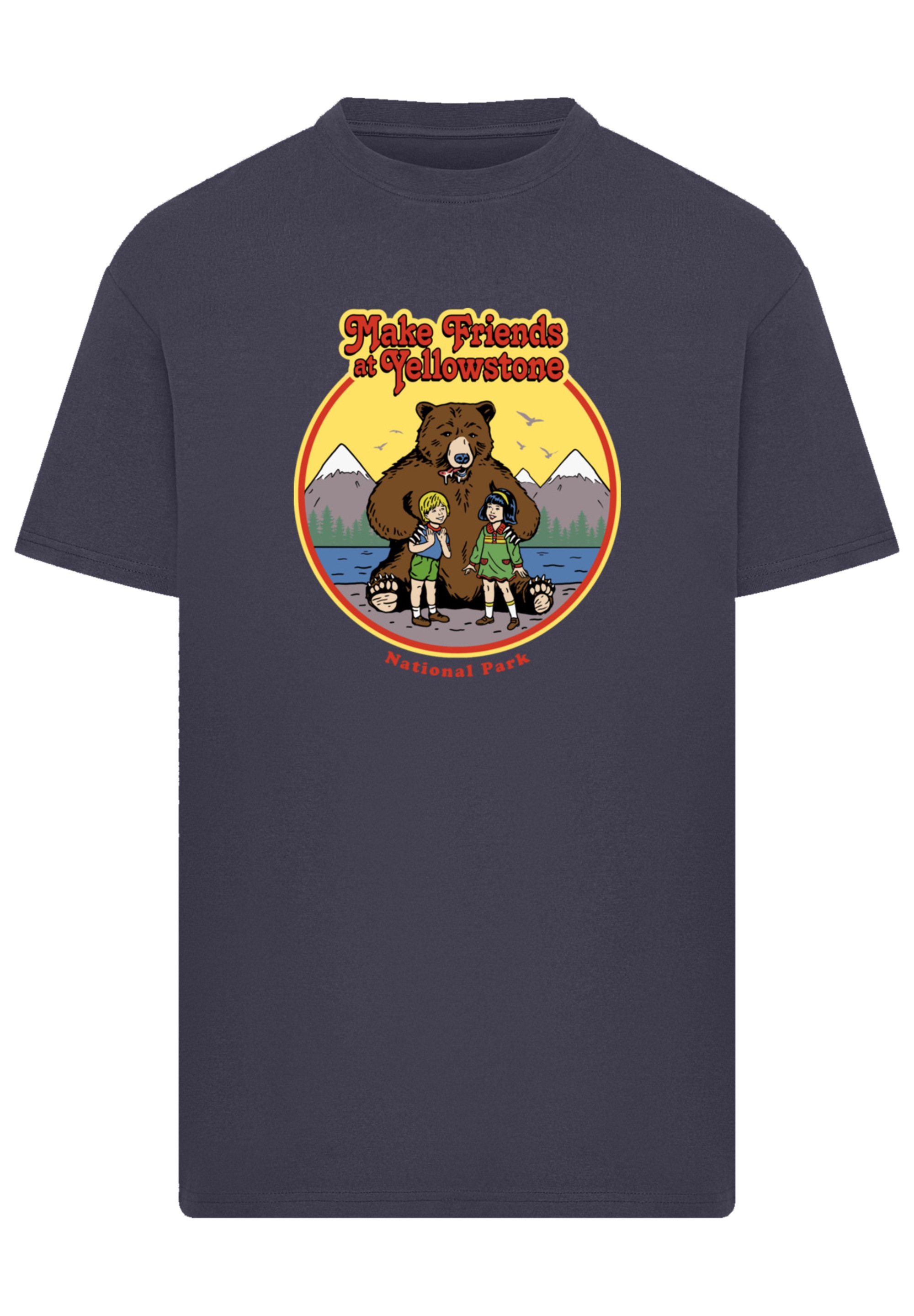F4NT4STIC T-Shirt »US National Parks Make Friends At Yellowstone«, Premium Qualität