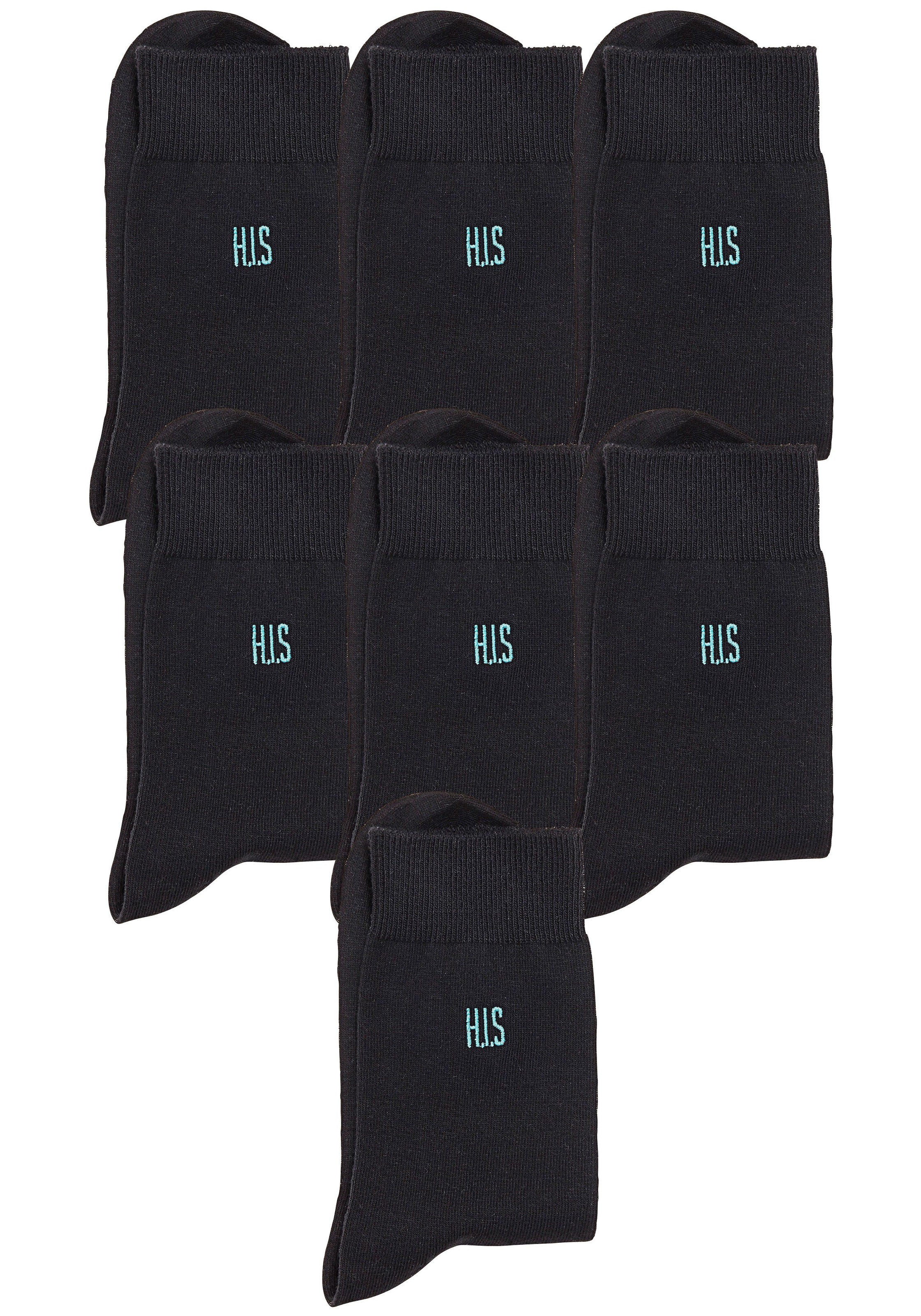 H.I.S Basicsocken, (7 Paar), mit Komfortbündchen