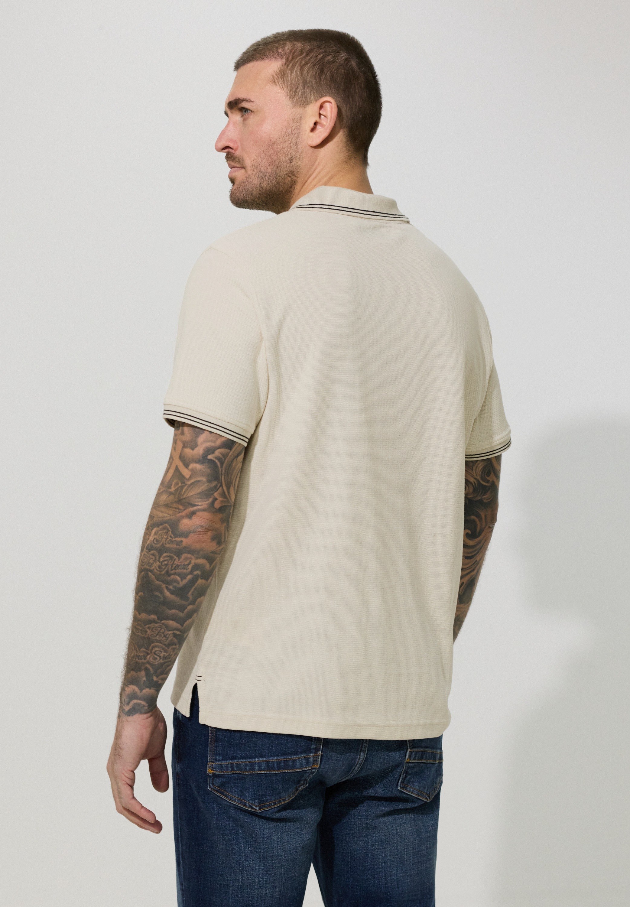 STREET ONE MEN Poloshirt im soften Baumwoll-Mix günstig online kaufen