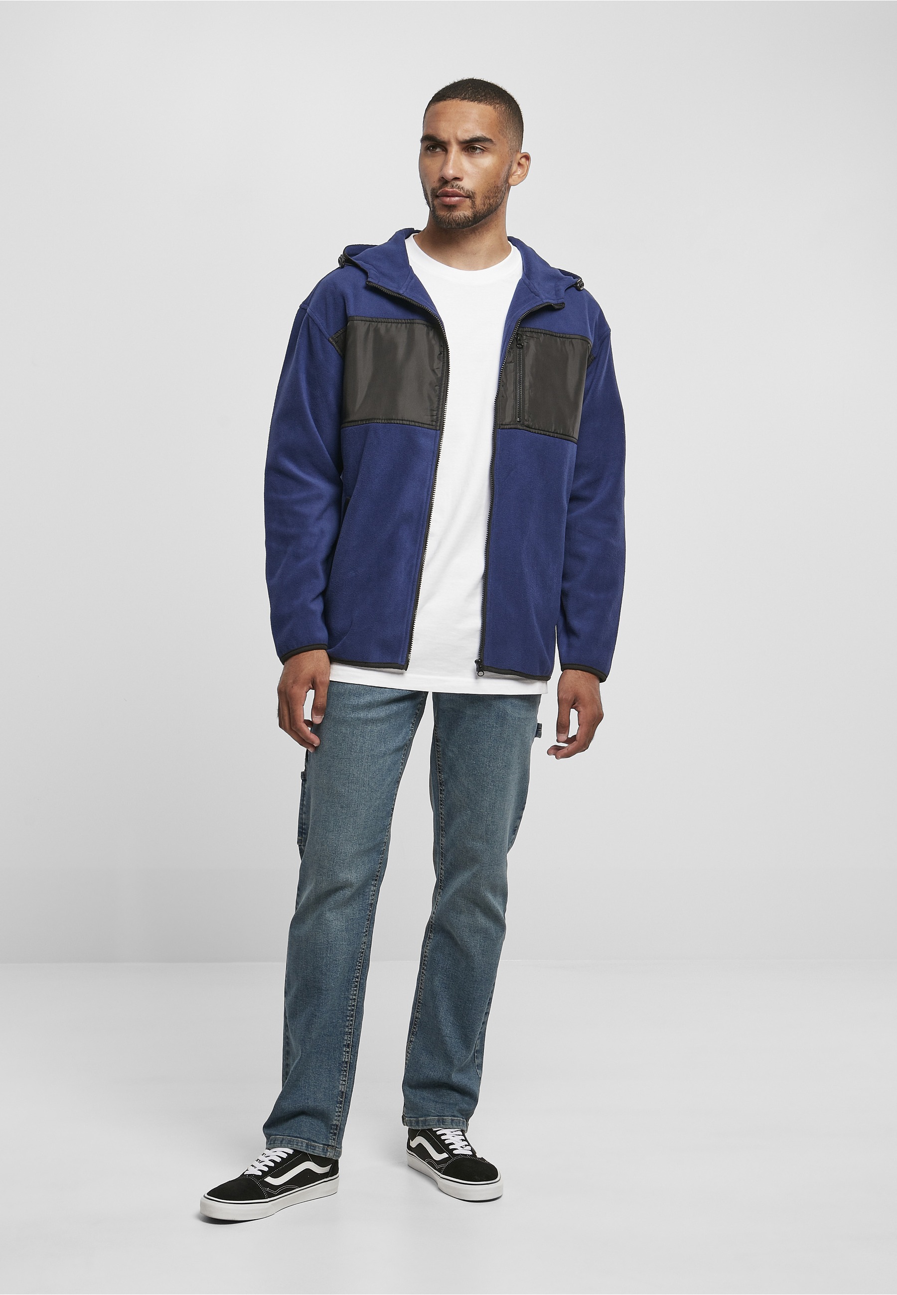 URBAN CLASSICS Winterjacke »Urban Classics Herren Hooded Micro Fleece Jacket« 1 Stk. tlg. mit Kapuze