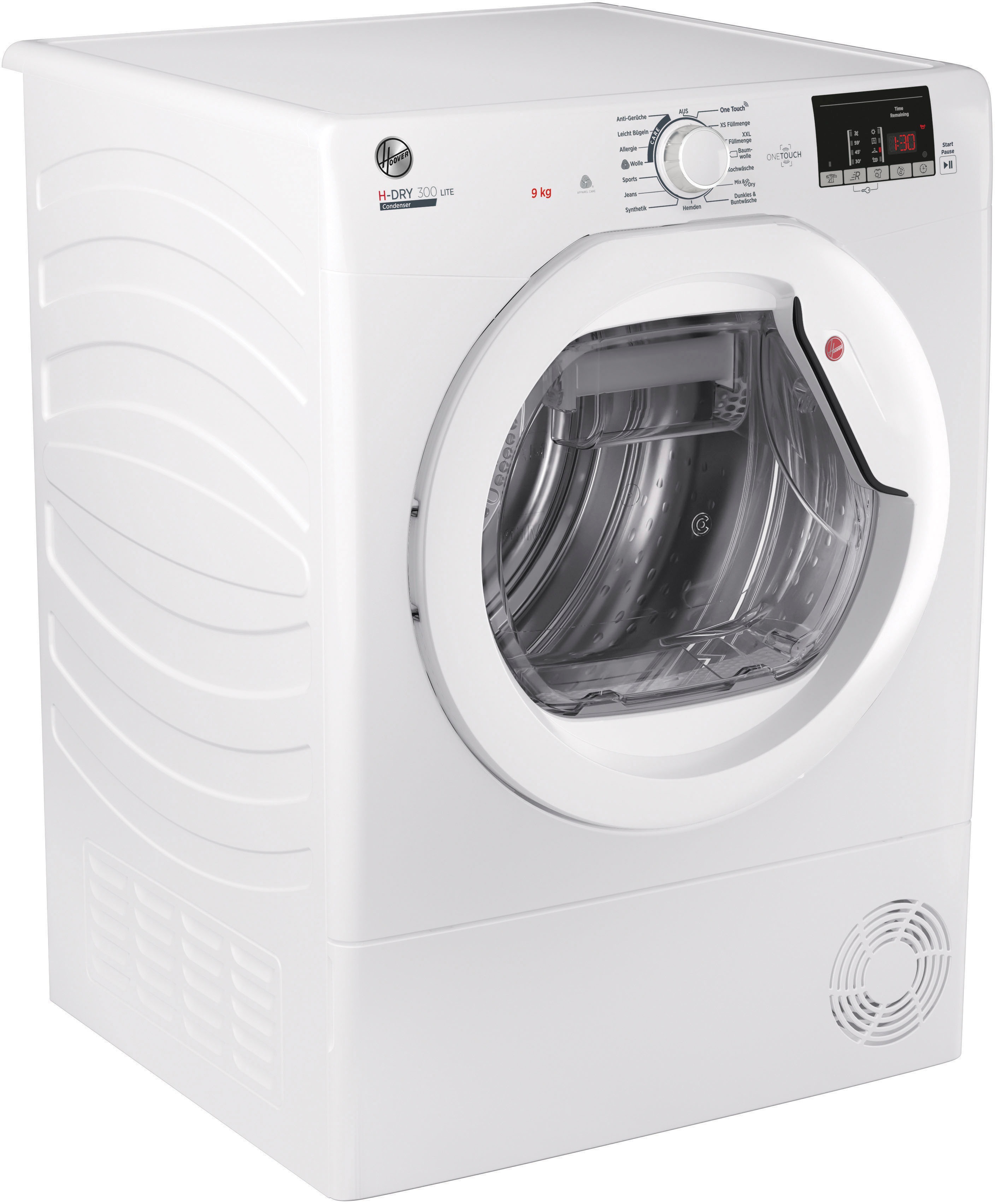 Hoover Kondenstrockner HLE C9DE-84, 9 kg B (A+++ bis D) weiß Trockner Haushaltsgeräte