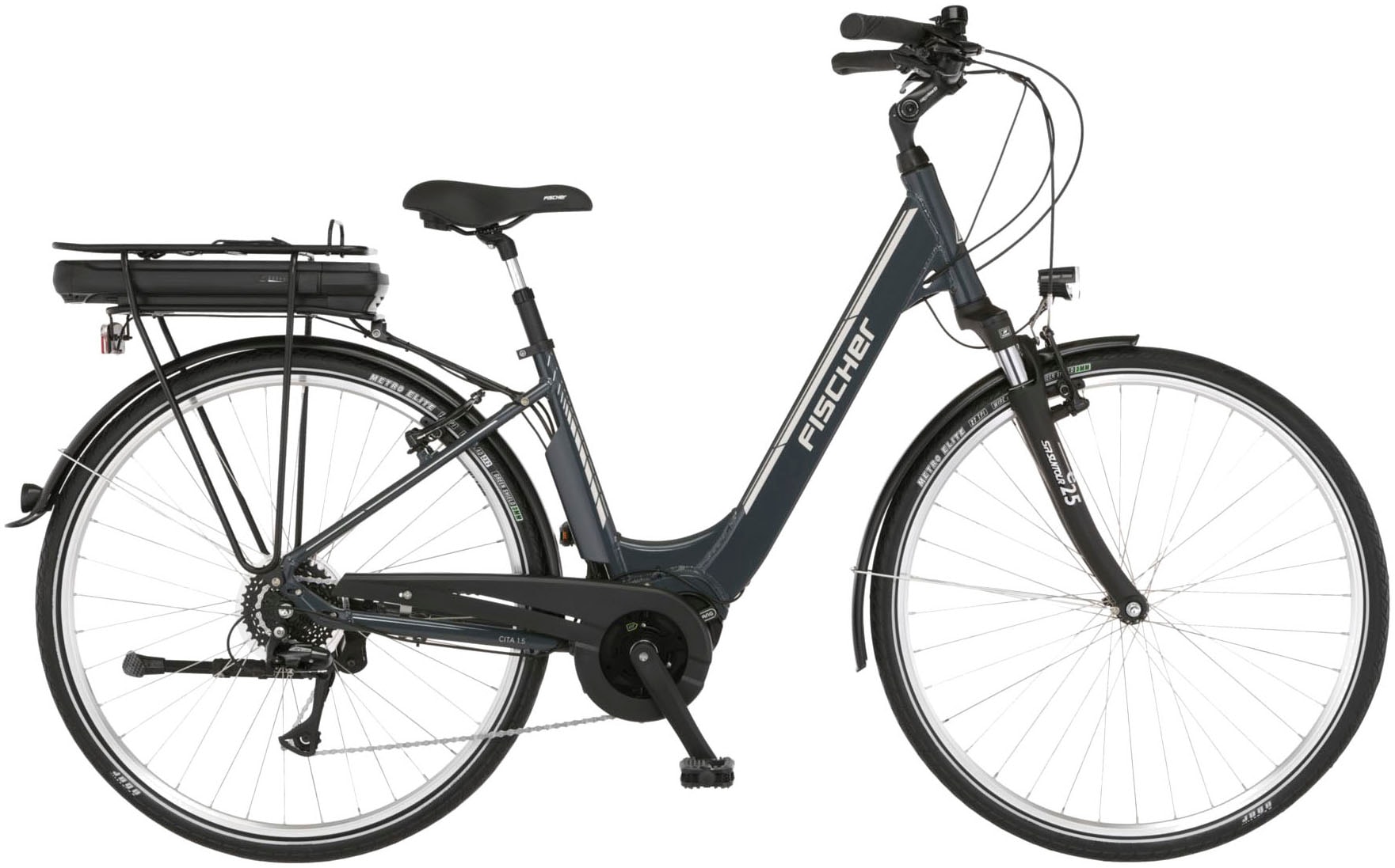 E-Bike »CITA 1.5 418 44«, 8 Gang, Shimano, Acera, Mittelmotor 250 W, (Schloss)