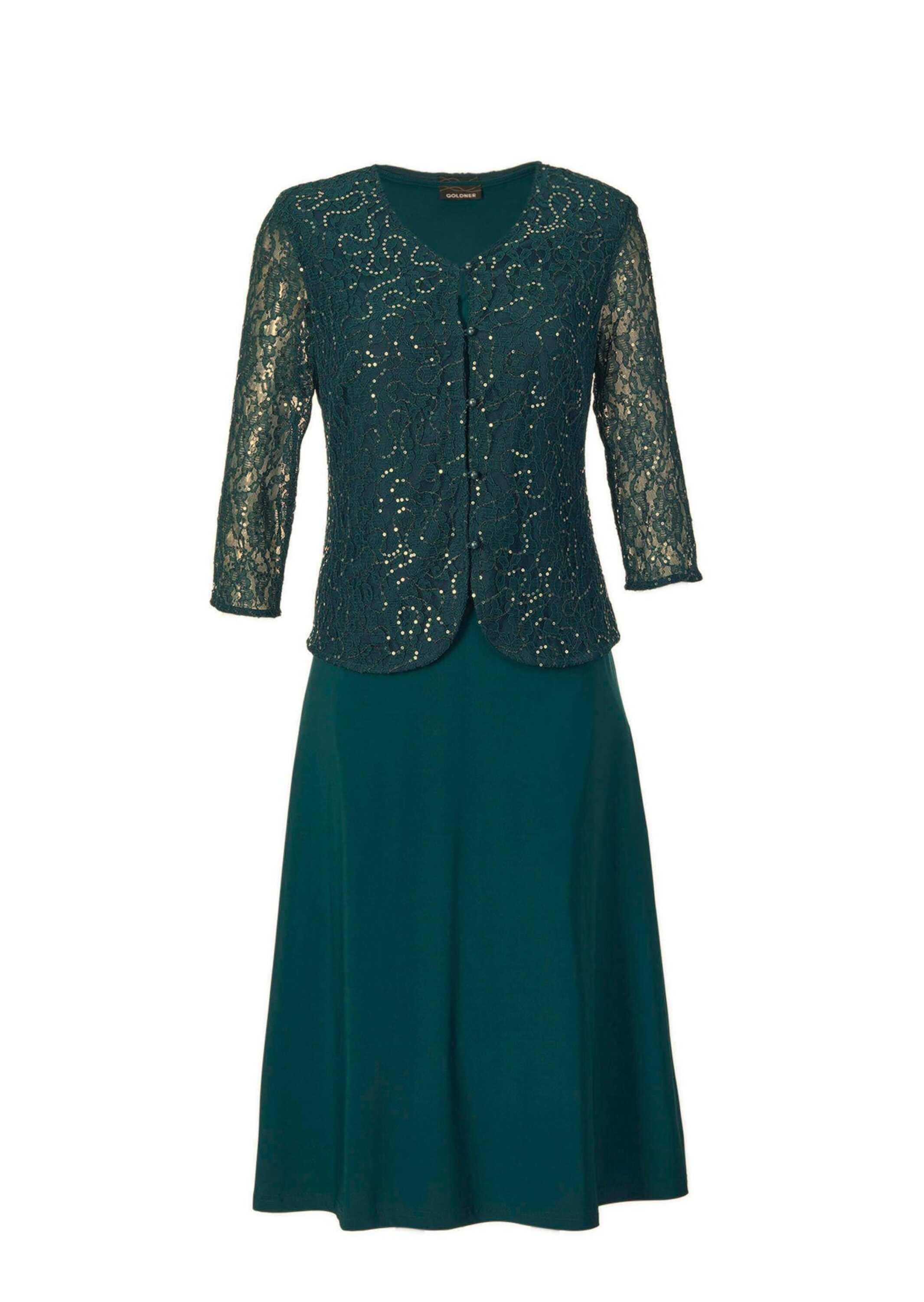 GOLDNER 2-in-1-Kleid "Edler Zweiteiler mit Pailletten-Detail" Auch einzeln tragbar und vielseitig zu kombinieren