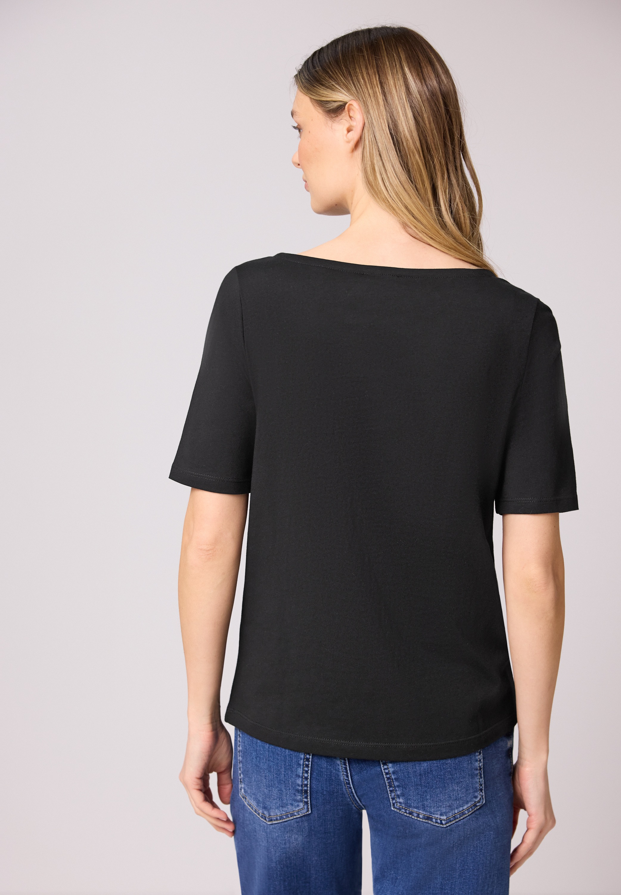 STREET ONE T-Shirt mit U-Boot-Ausschnitt