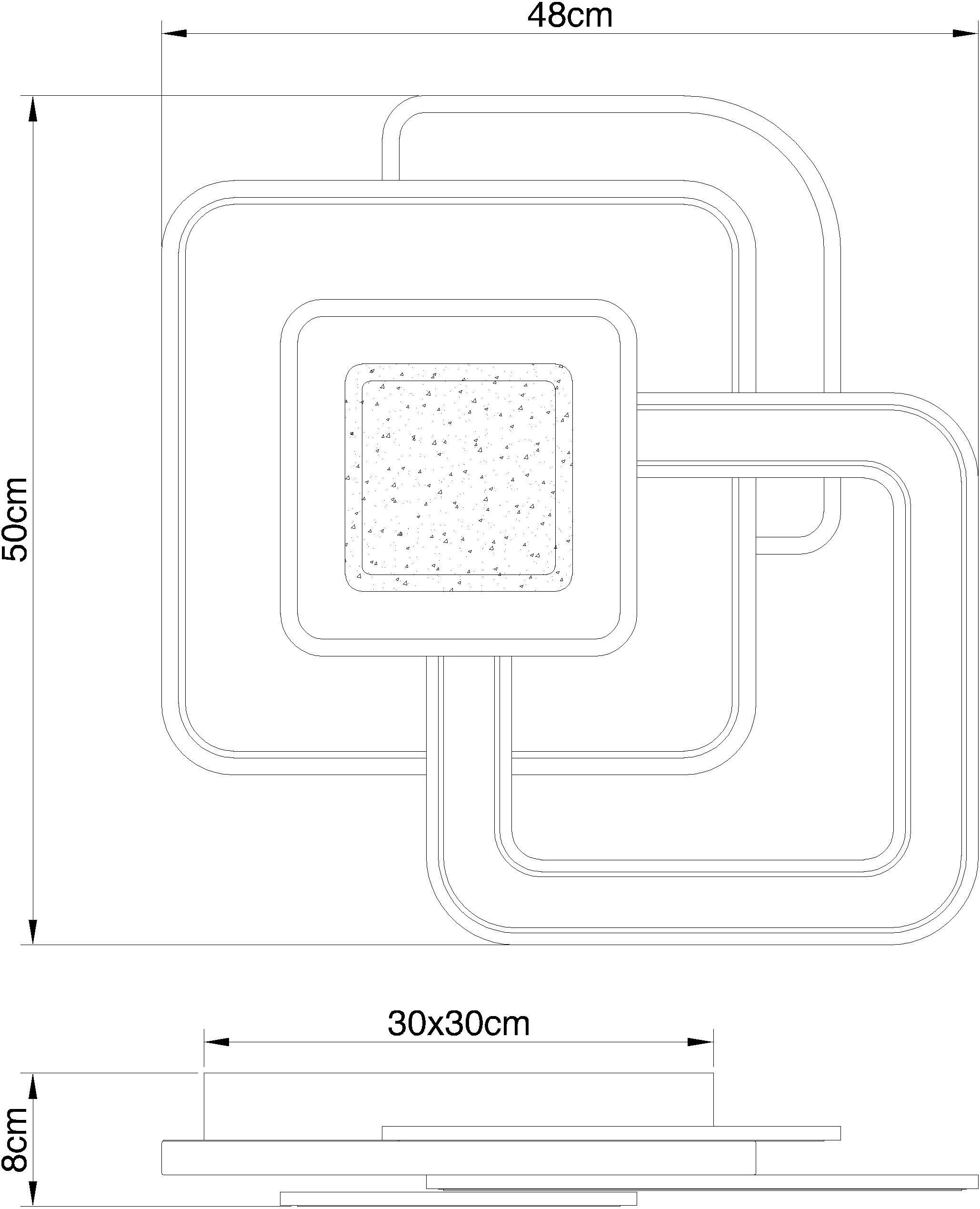 GLOBO LIGHTING Deckenleuchte »BRIENNA« LED-Modul 1 Stk. Warmweiß Deckenlampe Wohnzimmer-Leuchte Schlafzimmer-Leuchte Flur Küche