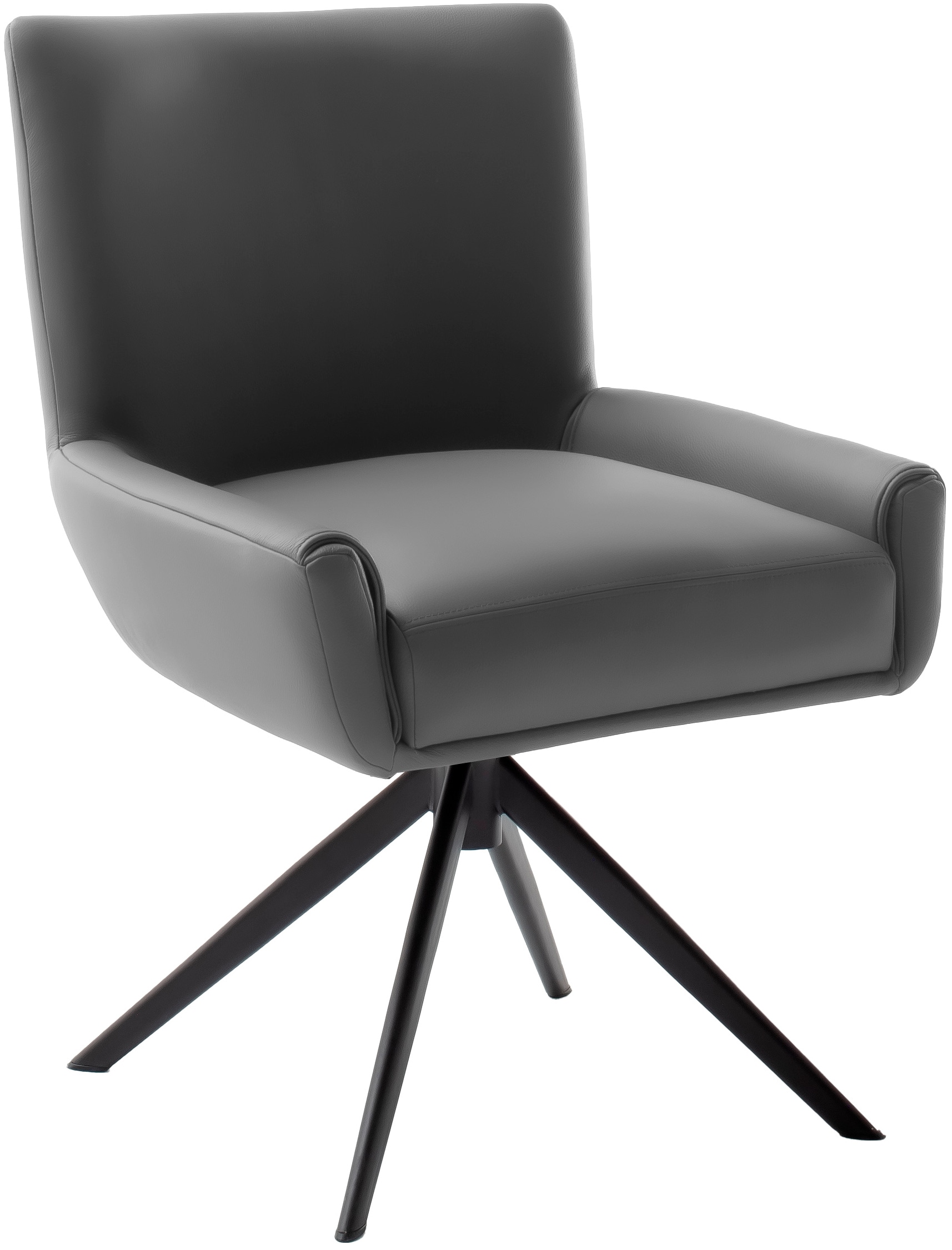 MCA furniture 4-Fußstuhl »WILSON Esszimmerstuhl, Armlehnstuhl, Polsterstuhl, modern«, (Set), 2 St., Leder, Stuhl, Armlehnenstuhl, drehbar, Taschenfederkern, belastbar 160 kg,XXL