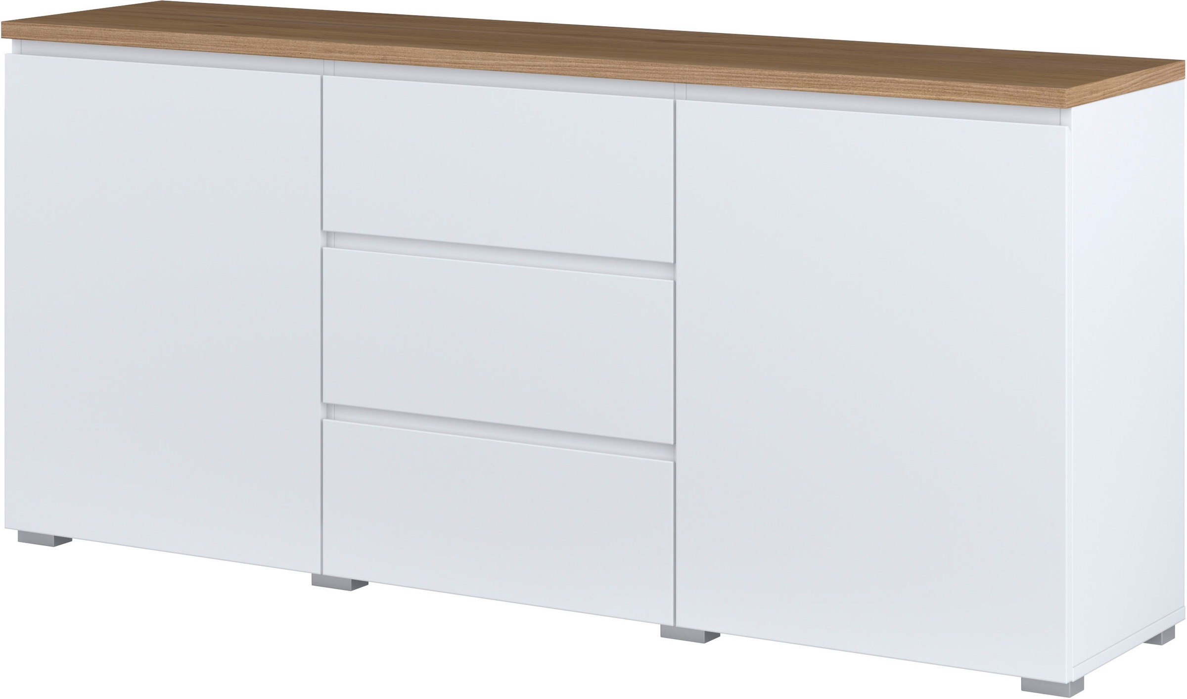 INOSIGN Sideboard »Modo, Breite 150 cm, moderne grifflose Kommode 2Türen/3 SK«, Schubladenkommode mit viel Stauraum, Einlegeböden verstellbar