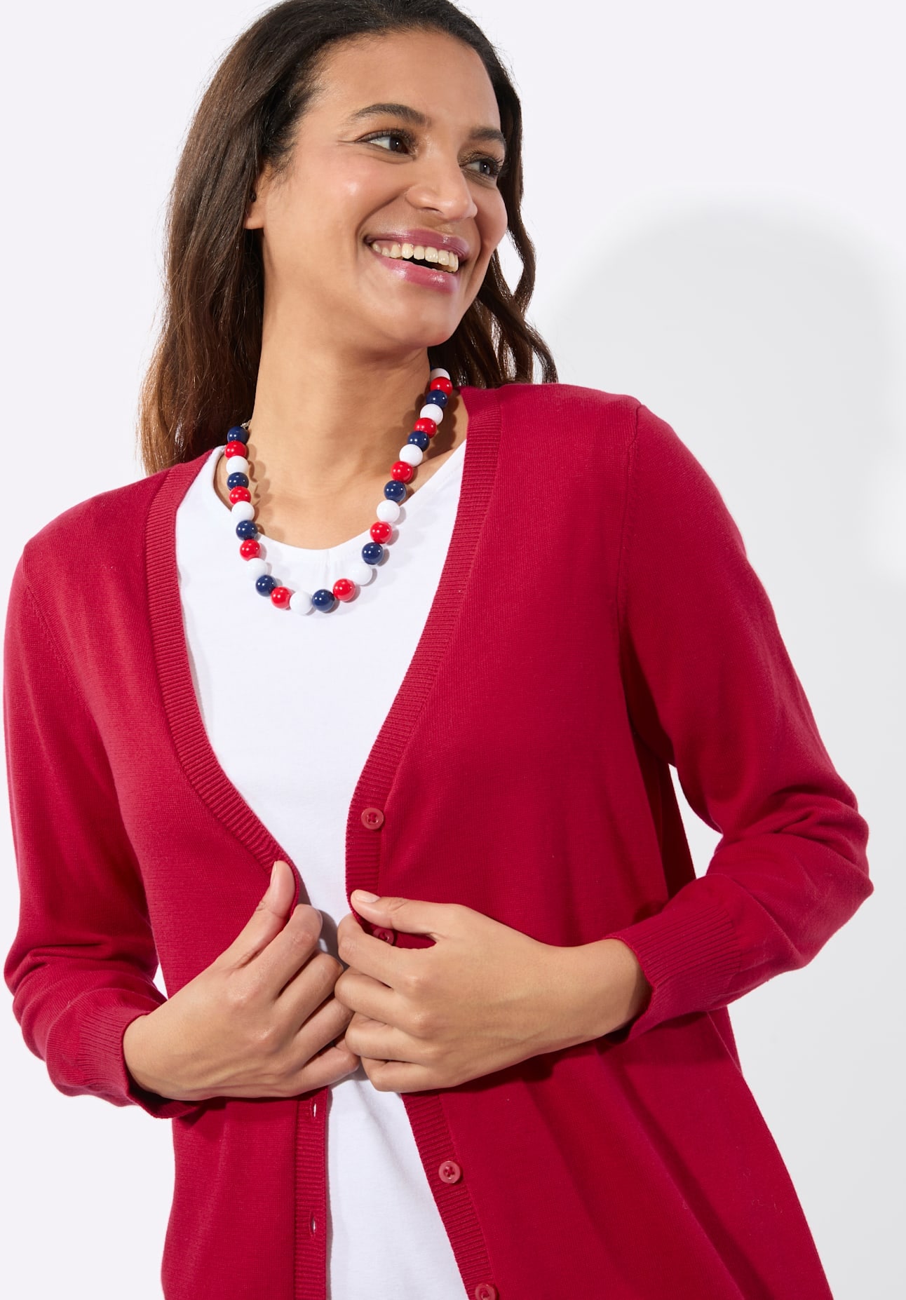 Casual Looks Longstrickjacke