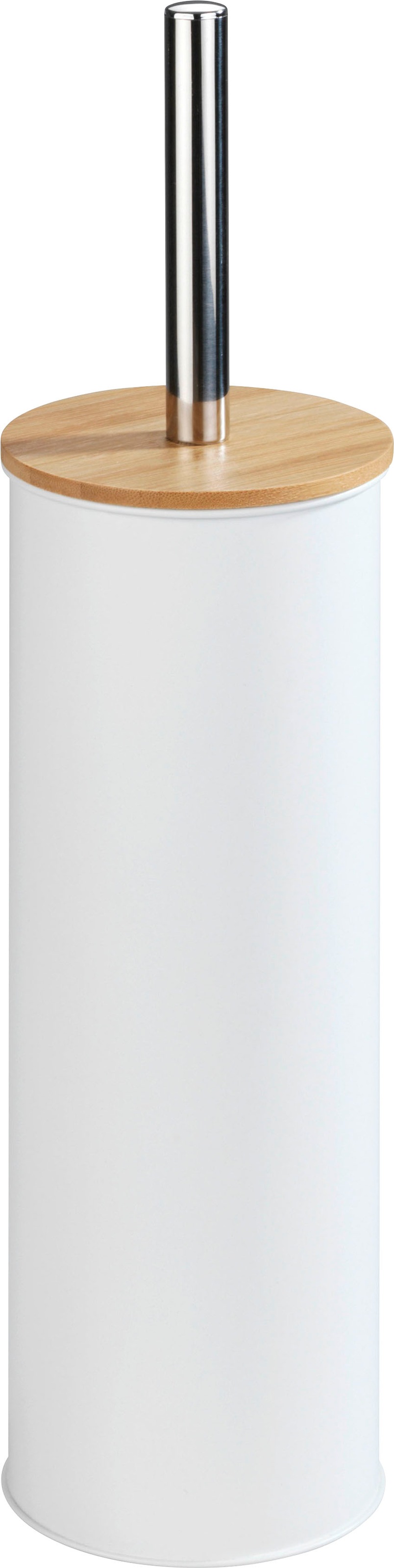 WENKO WC-Garnitur "Tortona" aus Metall geschlossener Toilettenbürstenhalter günstig online kaufen