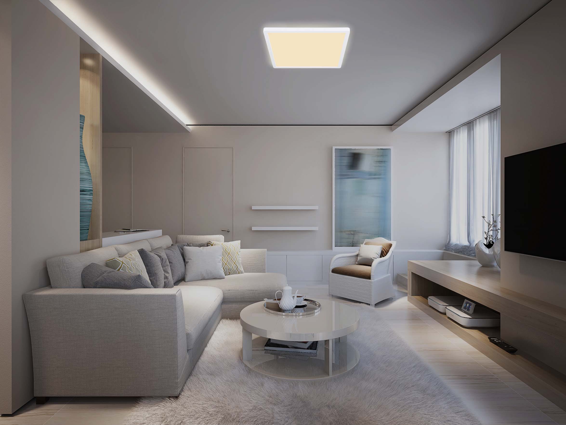 GLOBO LIGHTING Deckenleuchte »SAPANA« LED-Modul 1 Stk. Warmweiß Deckenlampe Wohnzimmer-Leuchte Schlafzimmer-Leuchte Flur Küche