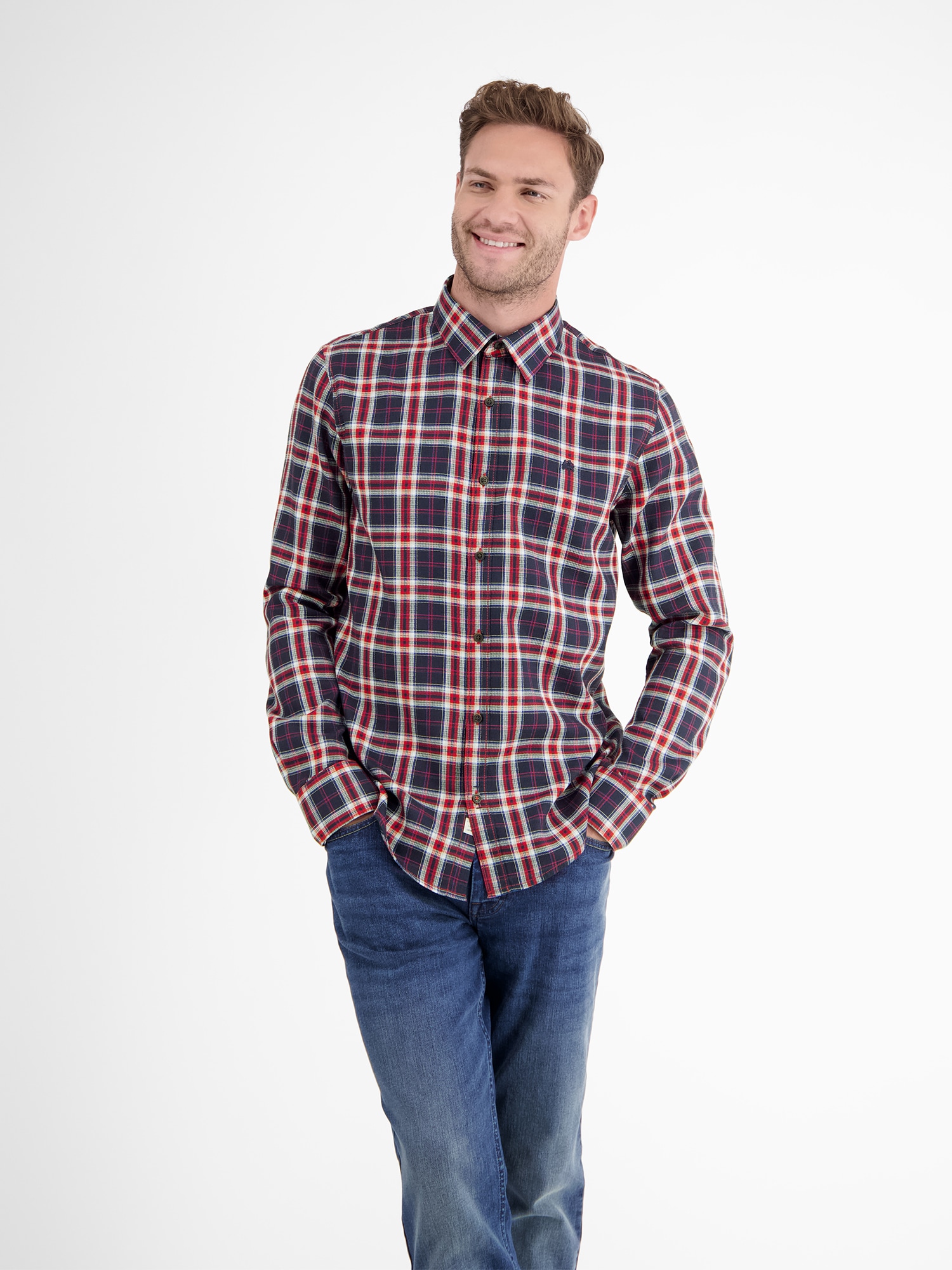 LERROS Karohemd "Herren Karohemd in Strukturqualität" günstig online kaufen