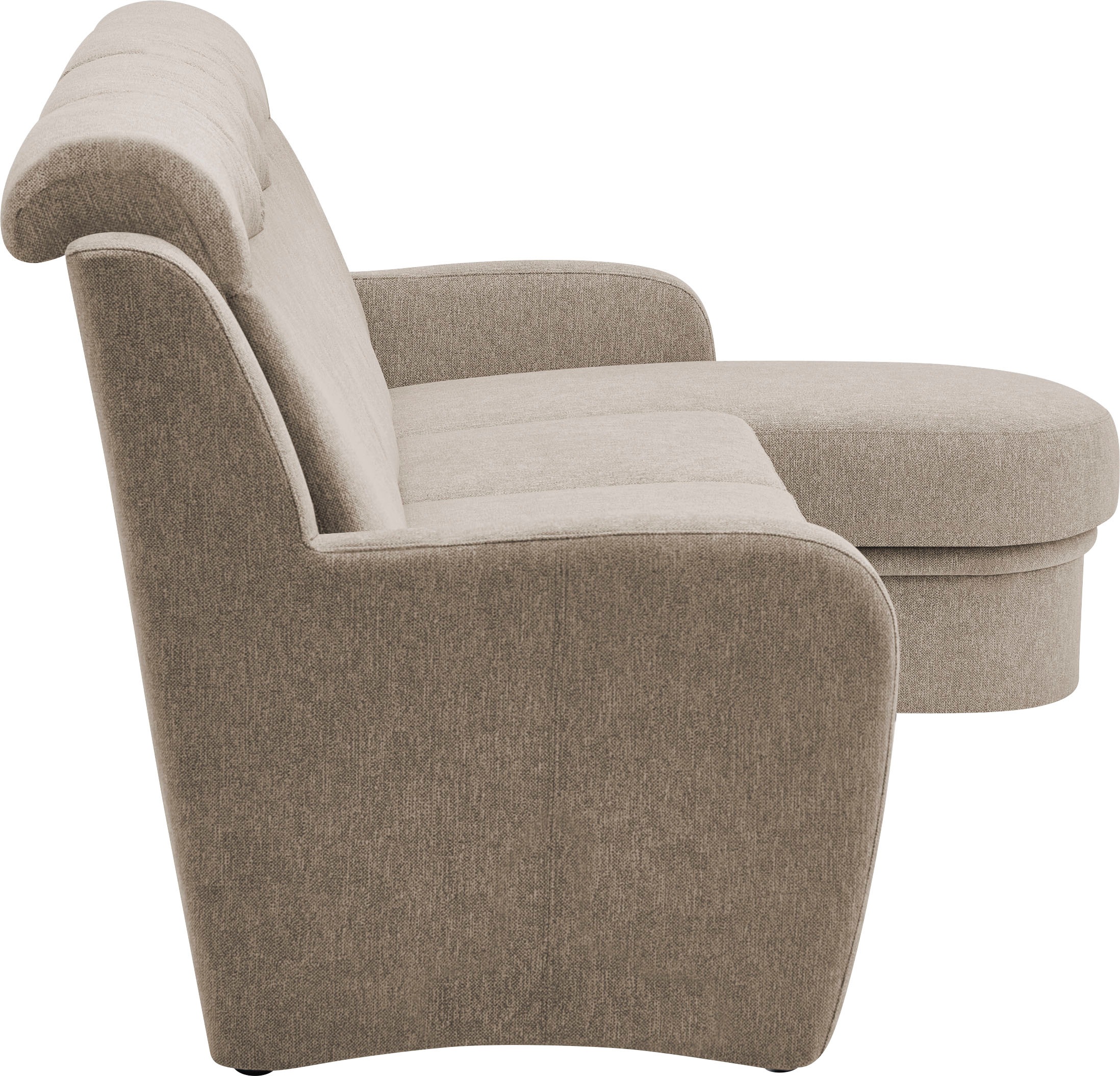 VILLA BECK Ecksofa »Varese L-Form«, (2 St.), Kopfteilverstellung, wahlweise mit Sitzvorzug, in Sitzhöhe 46 cm