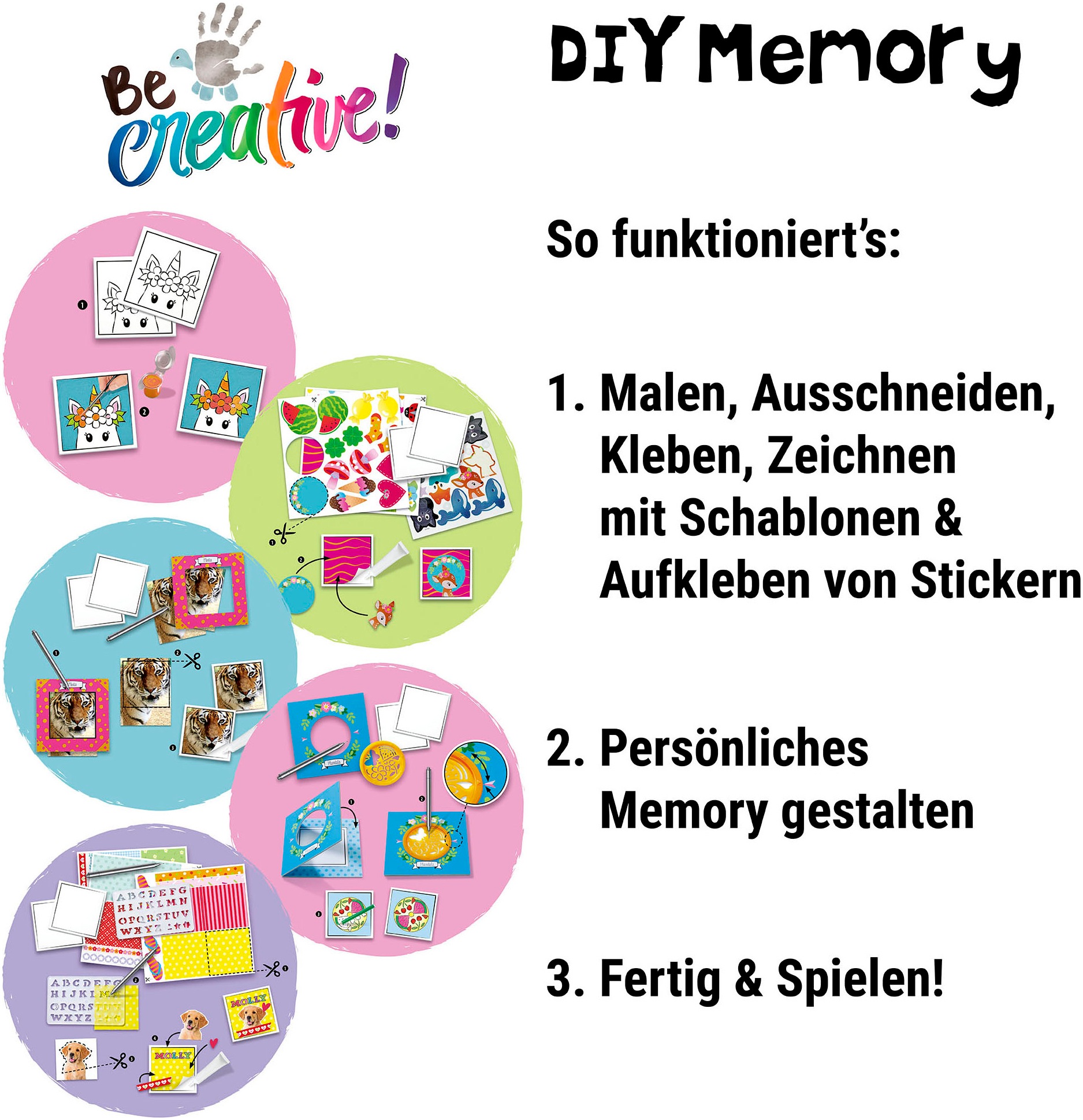 Ravensburger Kreativset »BeCreative Midi, memory® Bastelset DIY«, Made in Europe