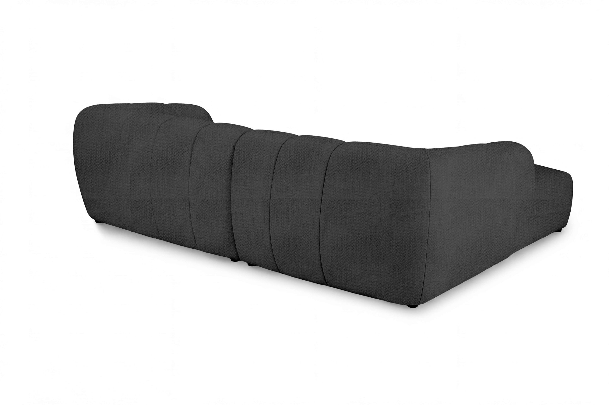 OTTO home Ecksofa »Gerron, Struktur-Chenille-Stoff mit Mélange-Effekt« Breite 271 cm, L-Form, vertikale Steppung, organische Rundungen
