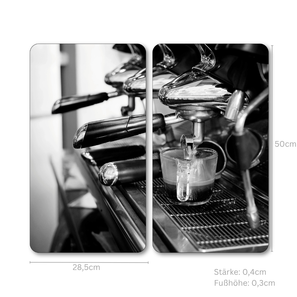 KESPER® Schneide- und Abdeckplatte »Multi-Glasschneideplatte, 2er, mit Kaffeemotiv« zum Schneiden und Abdecken