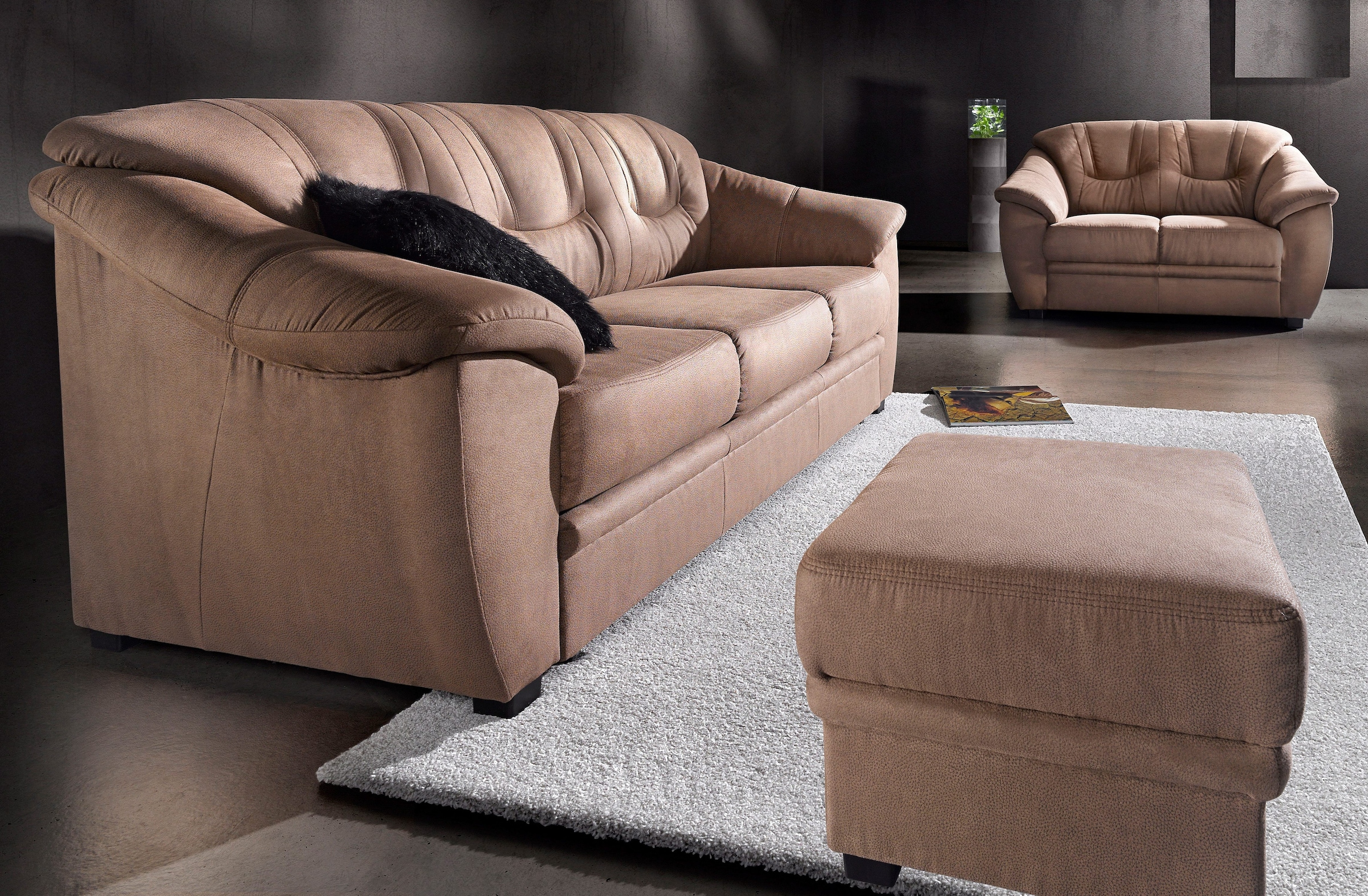 sit&more 3-Sitzer »Safira«, inklusive komfortablem Federkern, wahlweise mit Bettfunktion