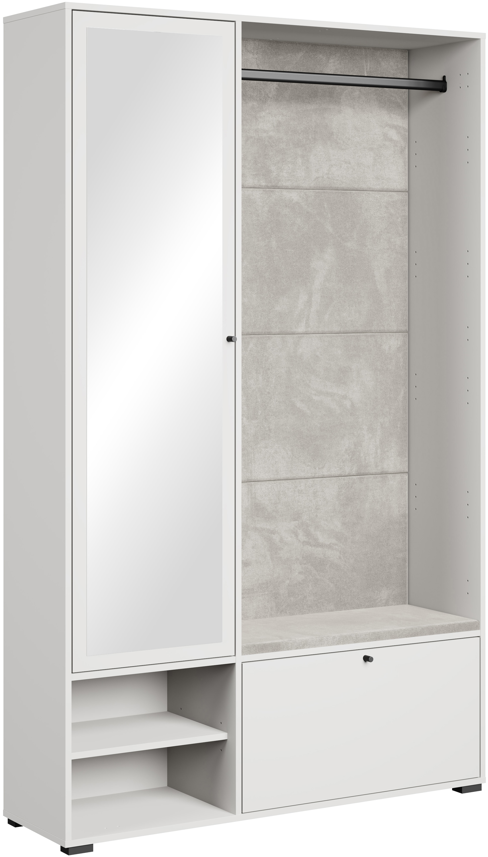 Home affaire "Garderobe mit Spiegel, Sitzbank und Kleiderstange" 1 Stk. tlg.