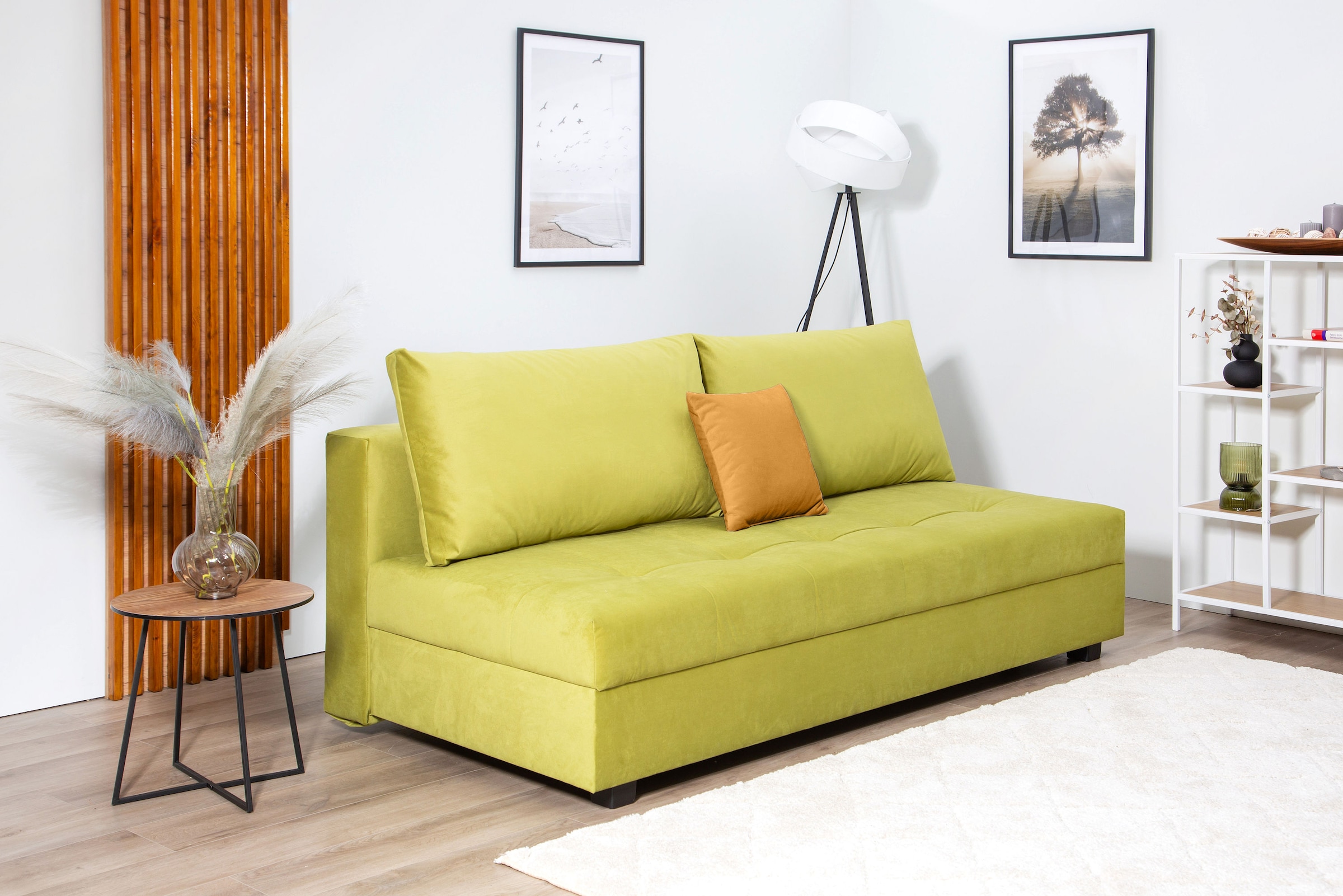 COLLECTION AB Schlafsofa »DARIA inklusive Schlafunktion und Bettkasten«, Schlafsofa,Bettfunktion,Bettkasten,inklusive Rückenkissen,Federkern