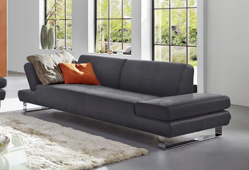 W.SCHILLIG 3-Sitzer "taboo Designsofa mit hohem Sitzkomfort, Breite 232cm, Sitztiefe 69cm" mit Übertiefe, inklusive Armlehnenverstellung