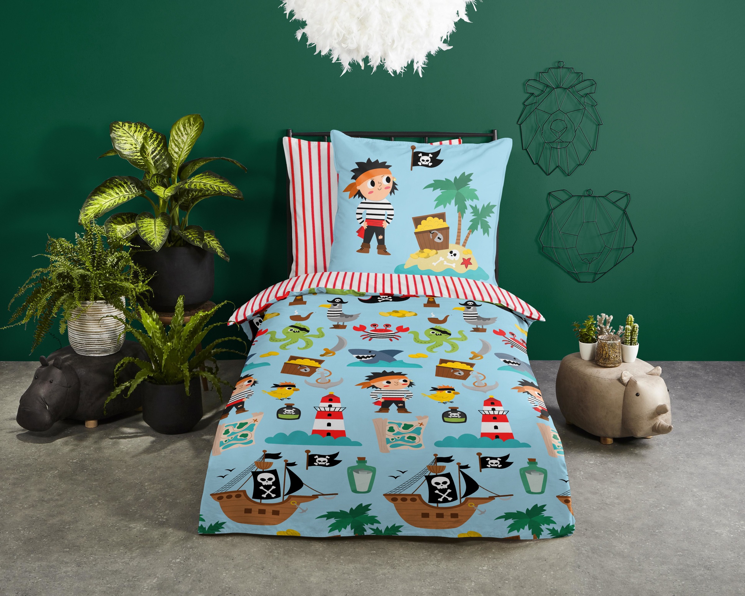 good morning Kinderbettwäsche "Caribbean" 2 Stk. tlg. Baumwolle, Reißversch günstig online kaufen