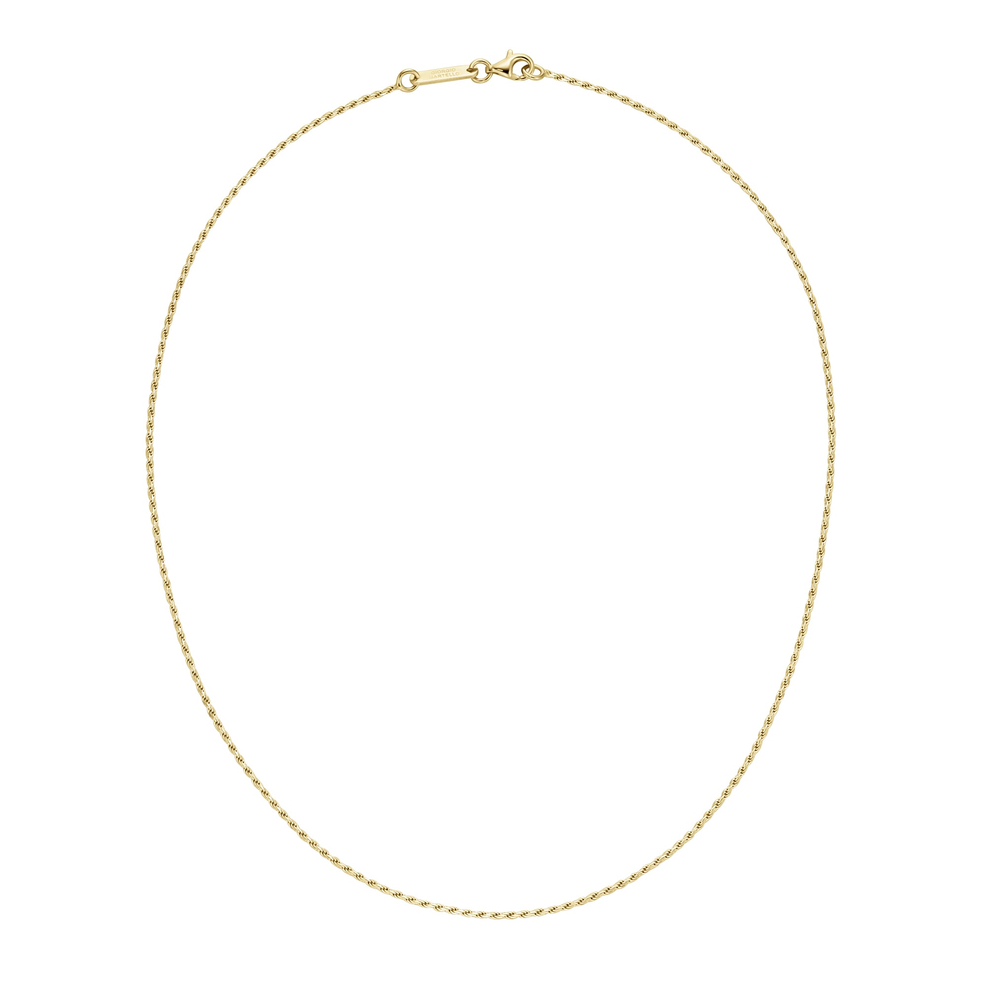 GIORGIO MARTELLO MILANO Silberkette »diamantierte Kordelkette, vergoldet, Silber 925«