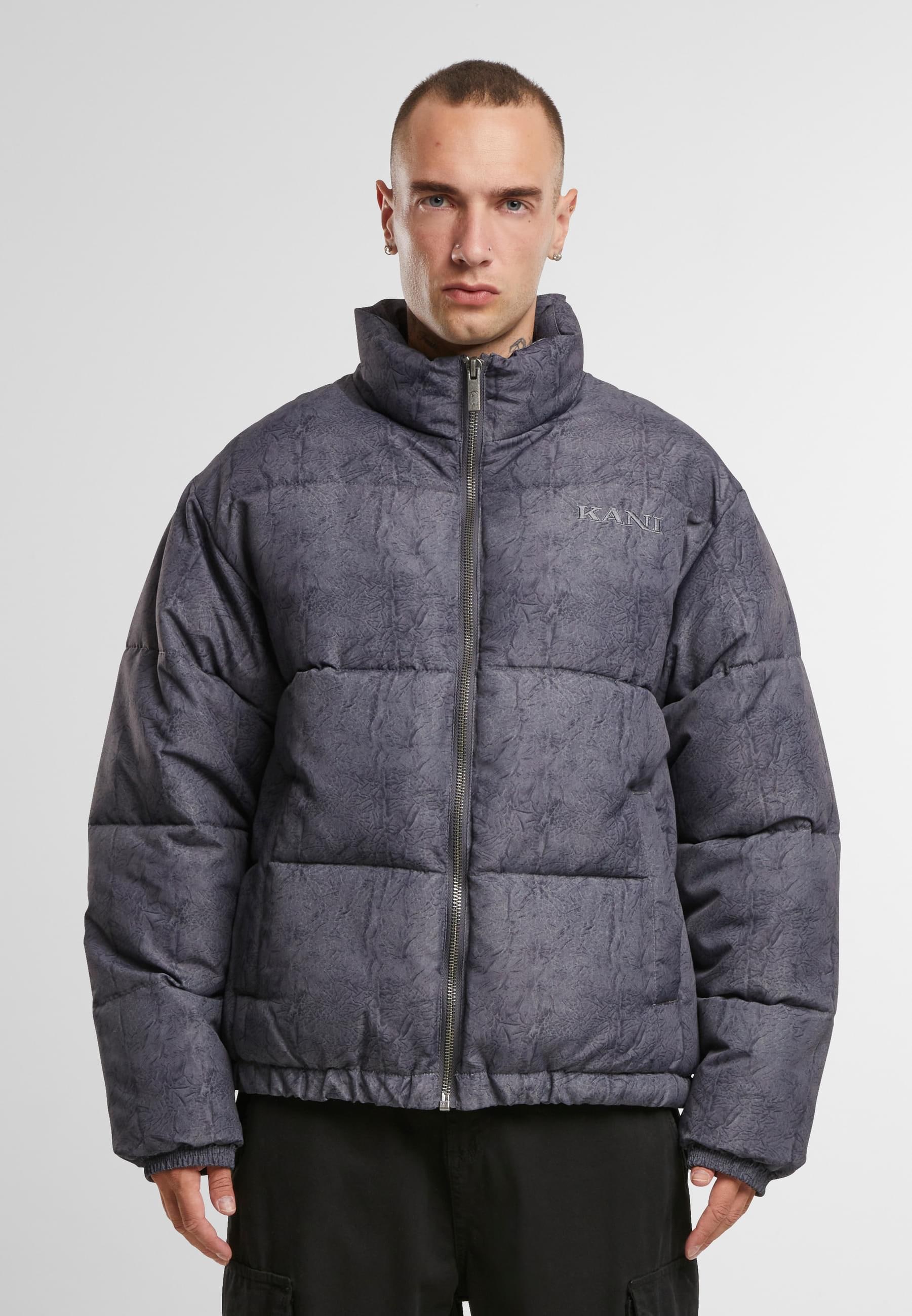Karl Kani Winterjacke »Karl Kani Karl Kani Retro Crackle Print Puffer Jacket«, (1 St.), ohne Kapuze