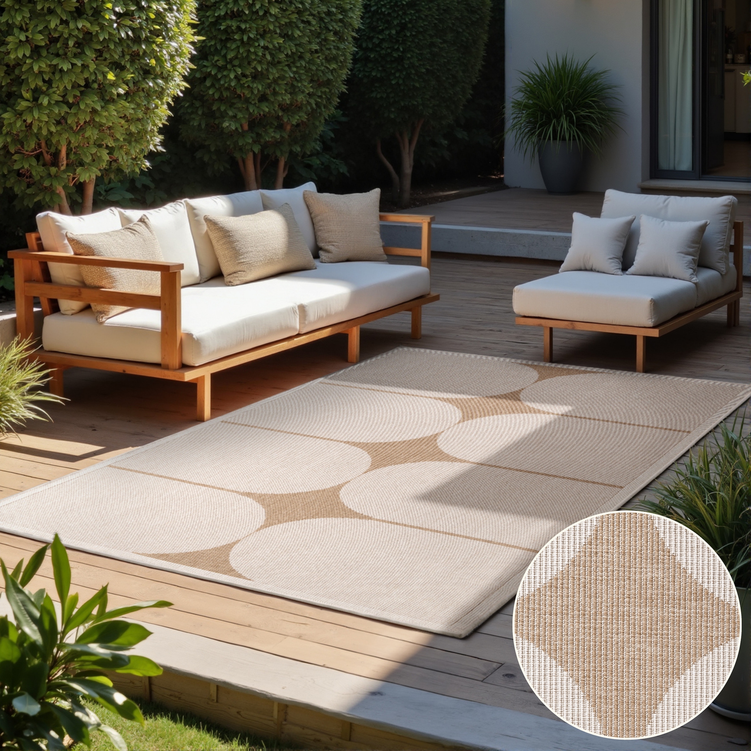HANSE Home Outdoorteppich "Bowen Wendeteppich" rechteckig 5 mm Höhe Läufer, In und Outdoor, Flachgewebe, wetterfest, pflegeleicht, robust