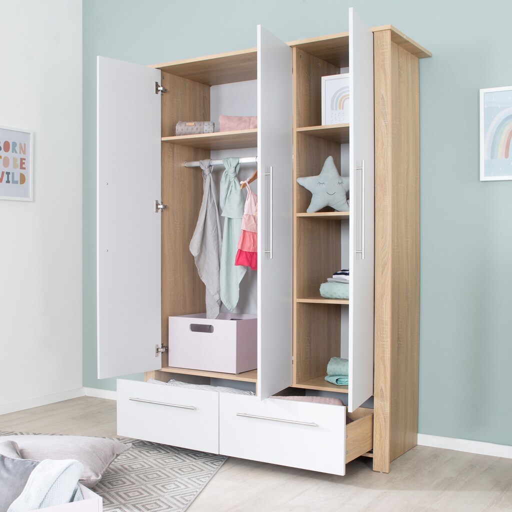 roba® Babyzimmer-Komplettset »Matilda«, (Set, 3 St., Gitterbett, Wickelkommode, Kleiderschrank)