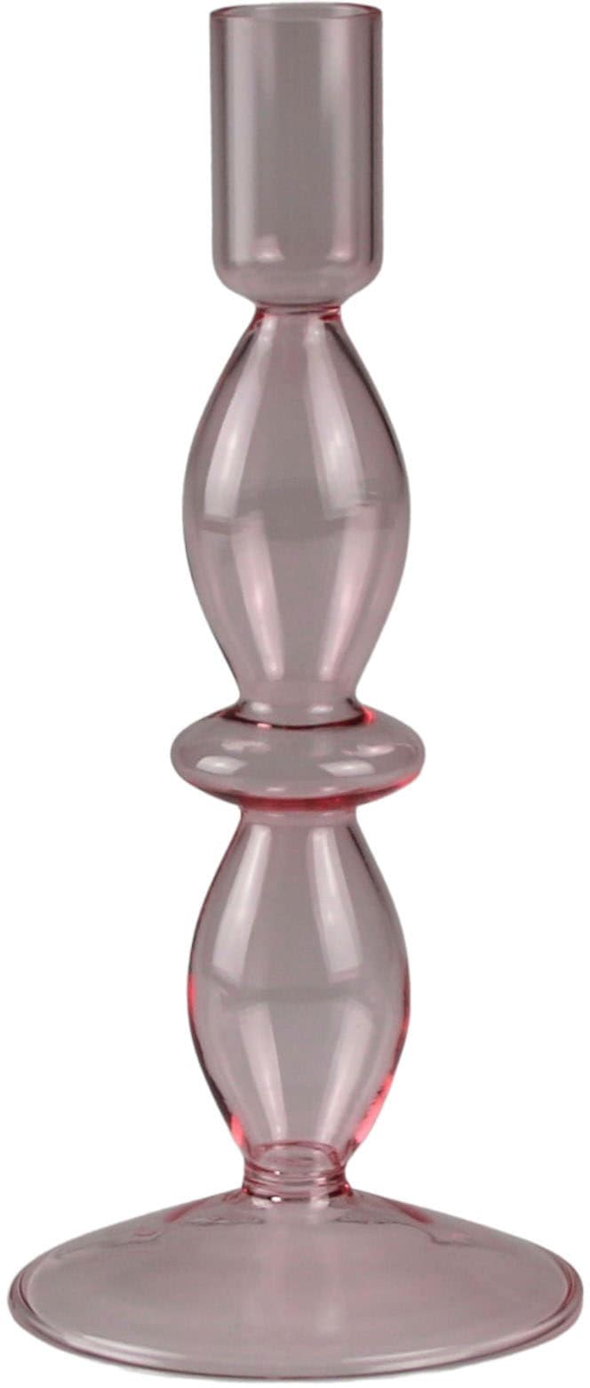 AM Design Kerzenständer "Kerzenhalter mit kunstvollen Ausbuchtungen", (1 St.), Stabkerzenhalter aus Glas, Dekoobjekt