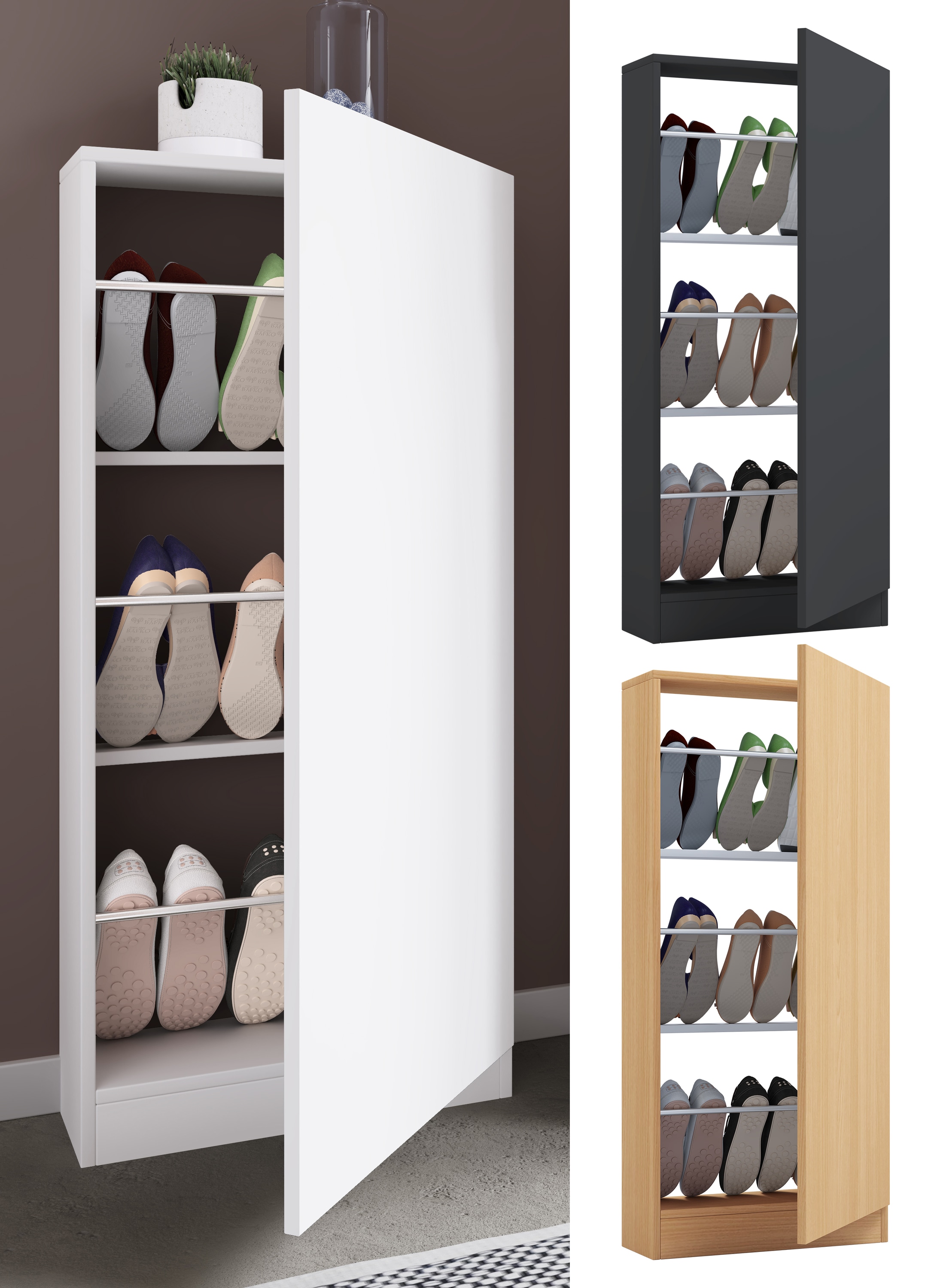 VCM Schuhschrank »Holz Schuhschrank Schuhkommode Fulisa L«