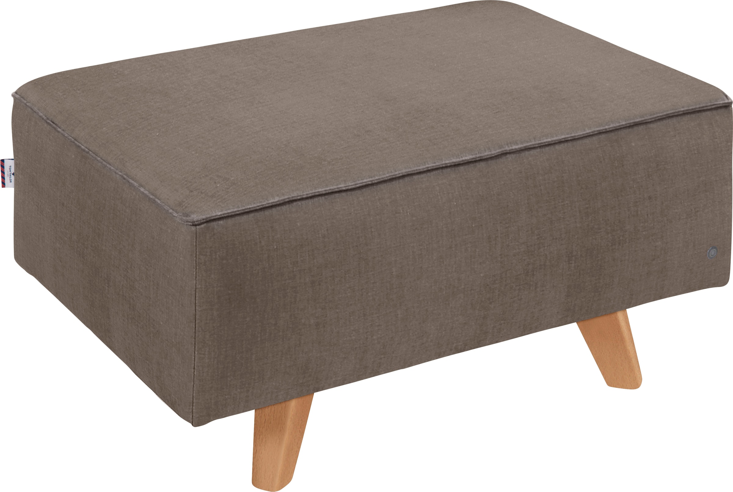 Hocker »NORDIC CHIC«, mit Kedernaht, Breite 85 cm, Füße Buche natur