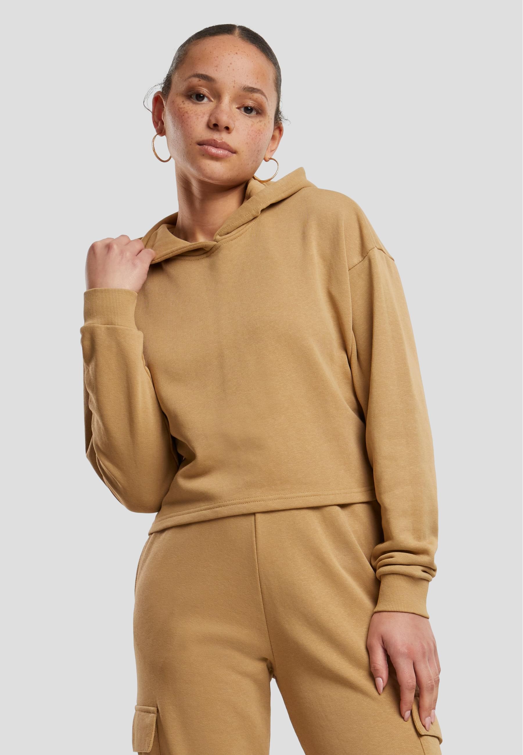URBAN CLASSICS Kapuzenpullover »Urban Classics Damen Ladies Oversized Cropped Light Terry Hoodie«, (1 tlg.)